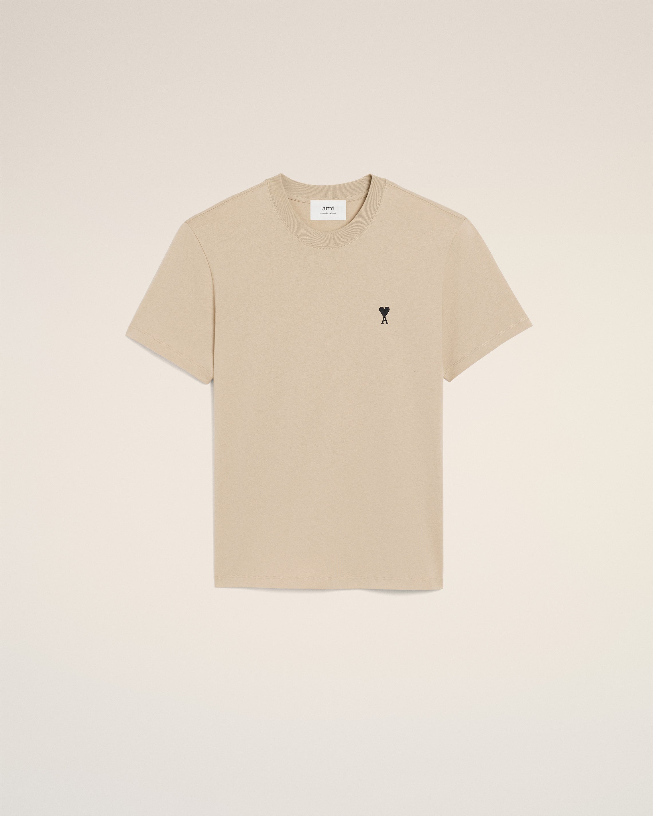 Beige Cotton Ami De Coeur T-shirt WHITE COFFEE