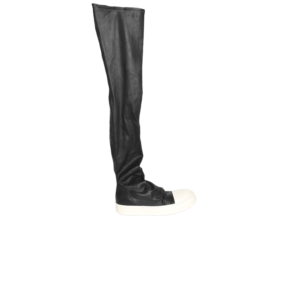 Rick Owens Wmns Lido Knee-High Stocking Sneaks 'Black Milk'