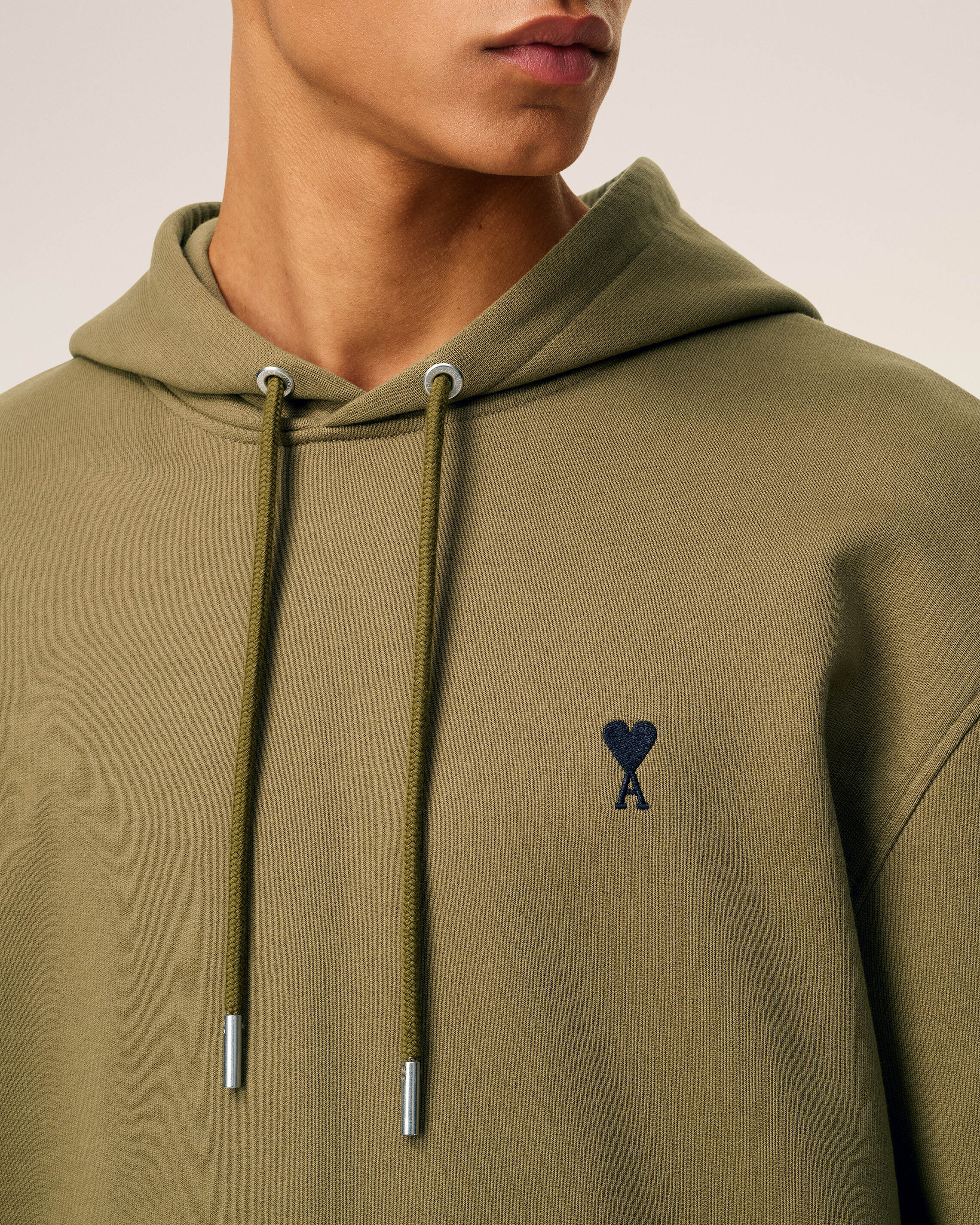 Green Cotton Ami De Coeur Hoodie BRONZE