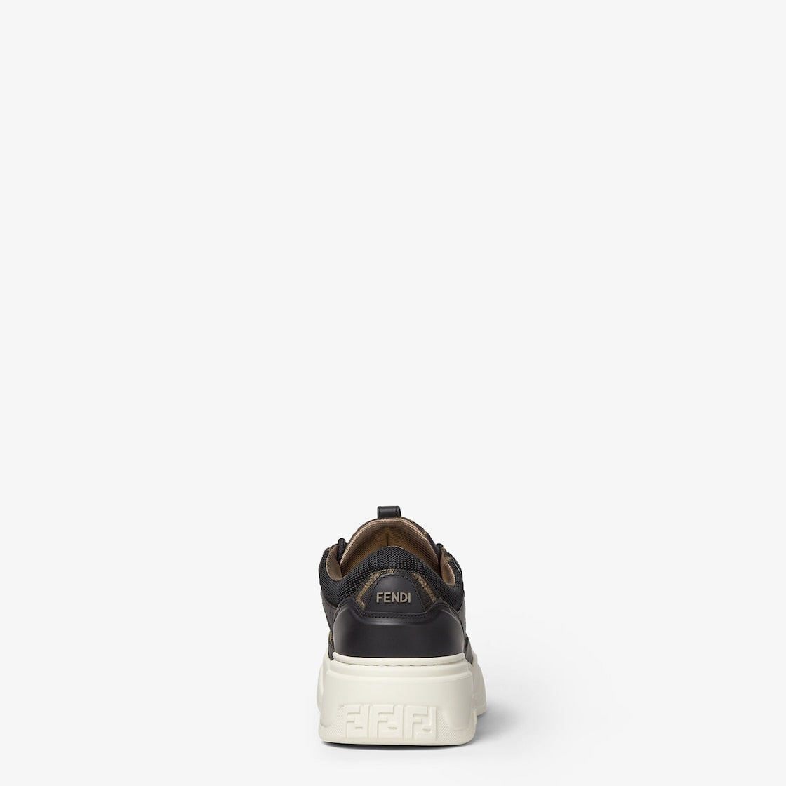 Fendi Force Trainers Black Leather Low-Tops