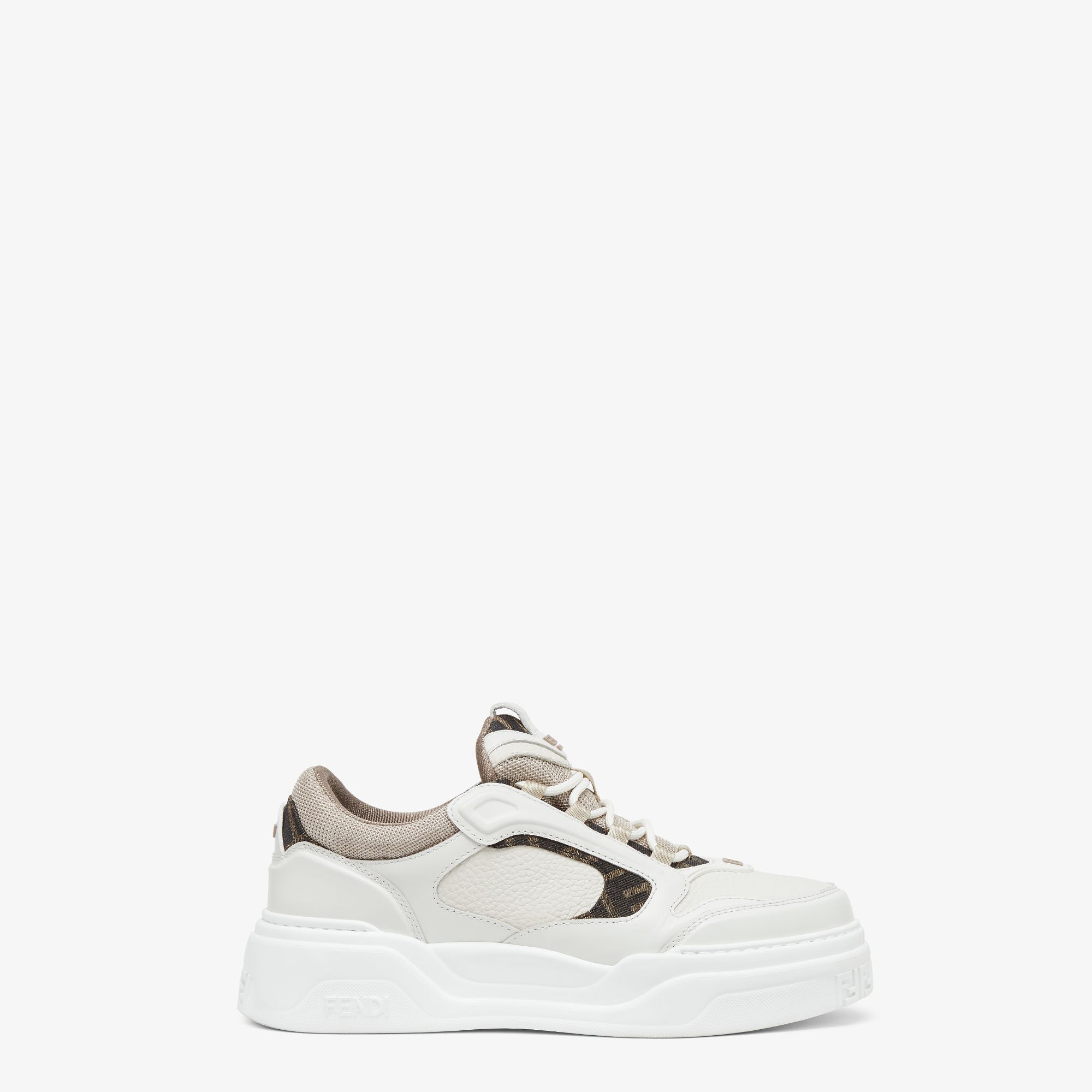Fendi Force Trainers White Leather Low-Tops