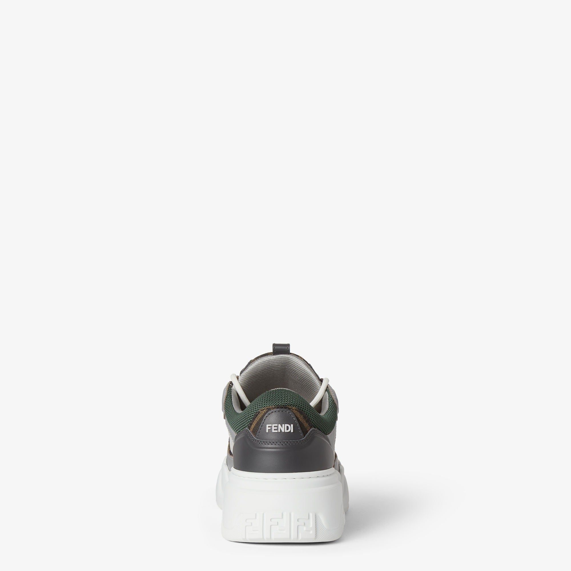 Fendi Force Trainers Grey Leather Low-Tops