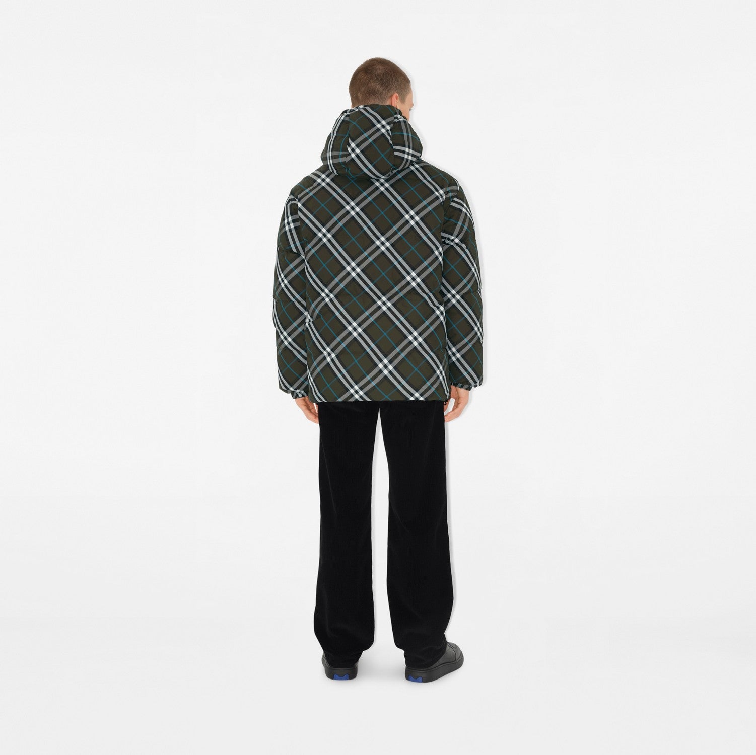 Reversible Check Nylon Puffer Jacket - Snug