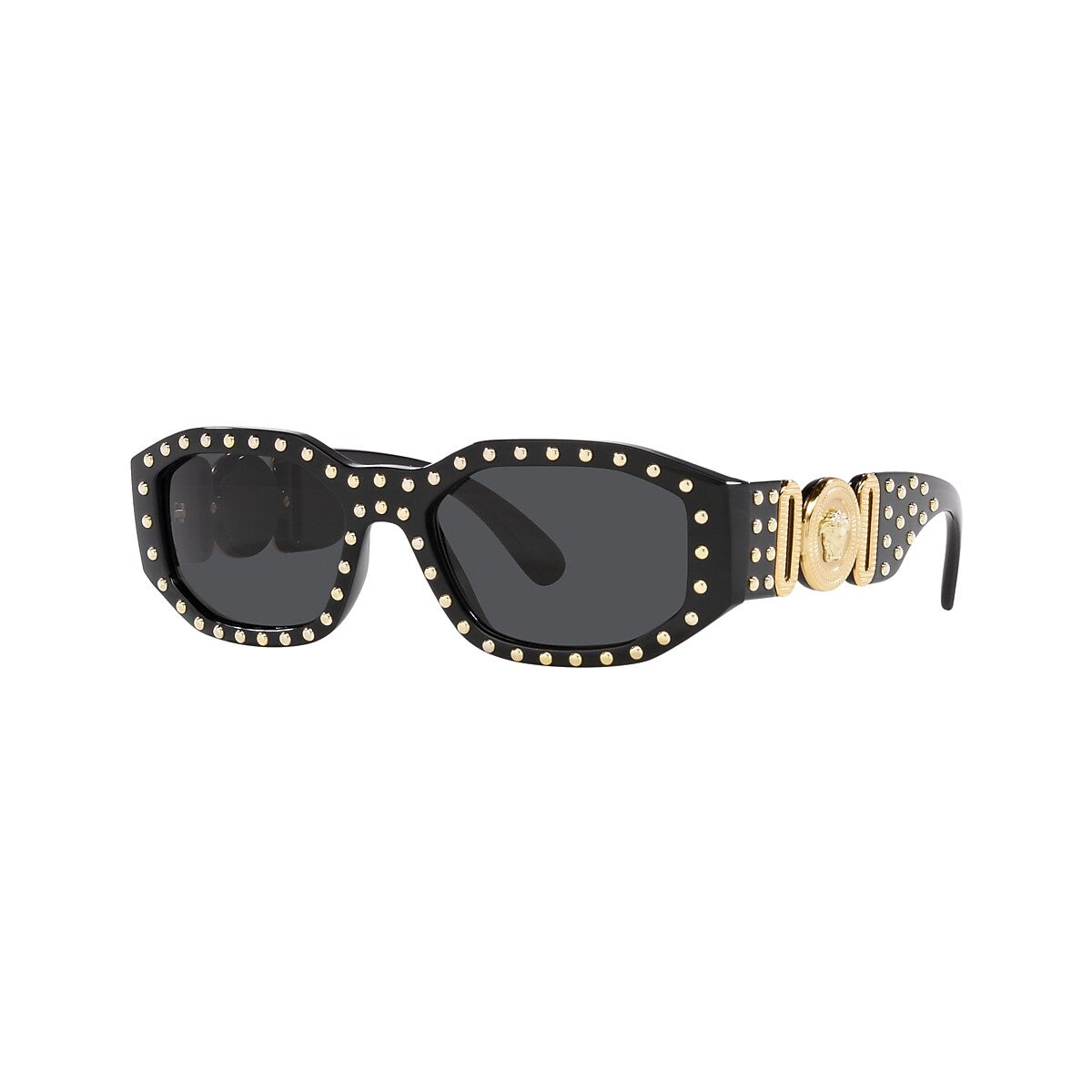VERSACE VE4361 Biggie Black - Unisex Luxury Sunglasses, Dark Grey Lens