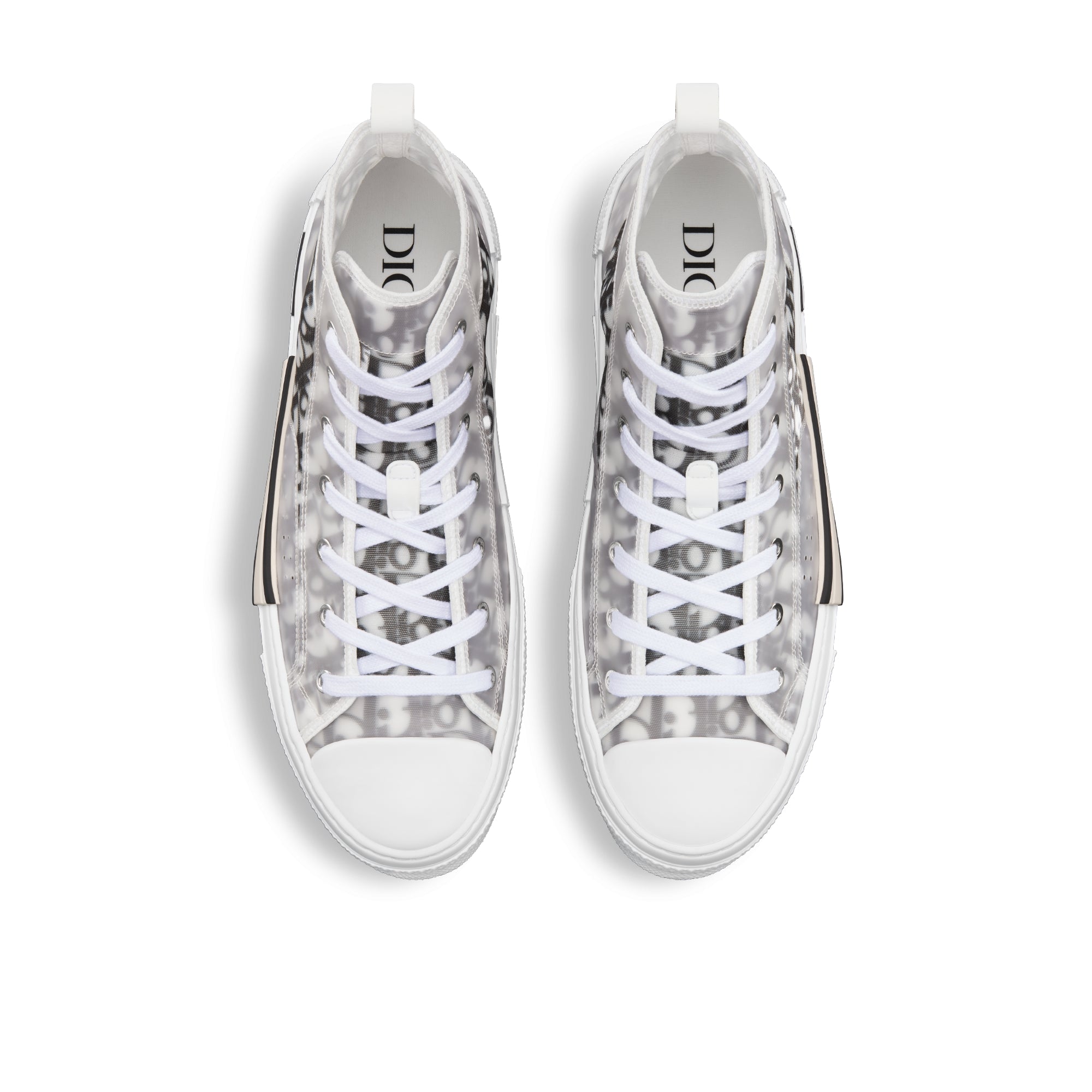 B23 High-Top Sneaker - White and Black Dior Oblique Canvas