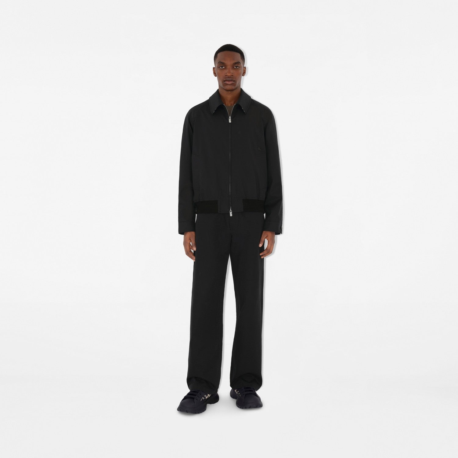 Gabardine Harrington Jacket - Black