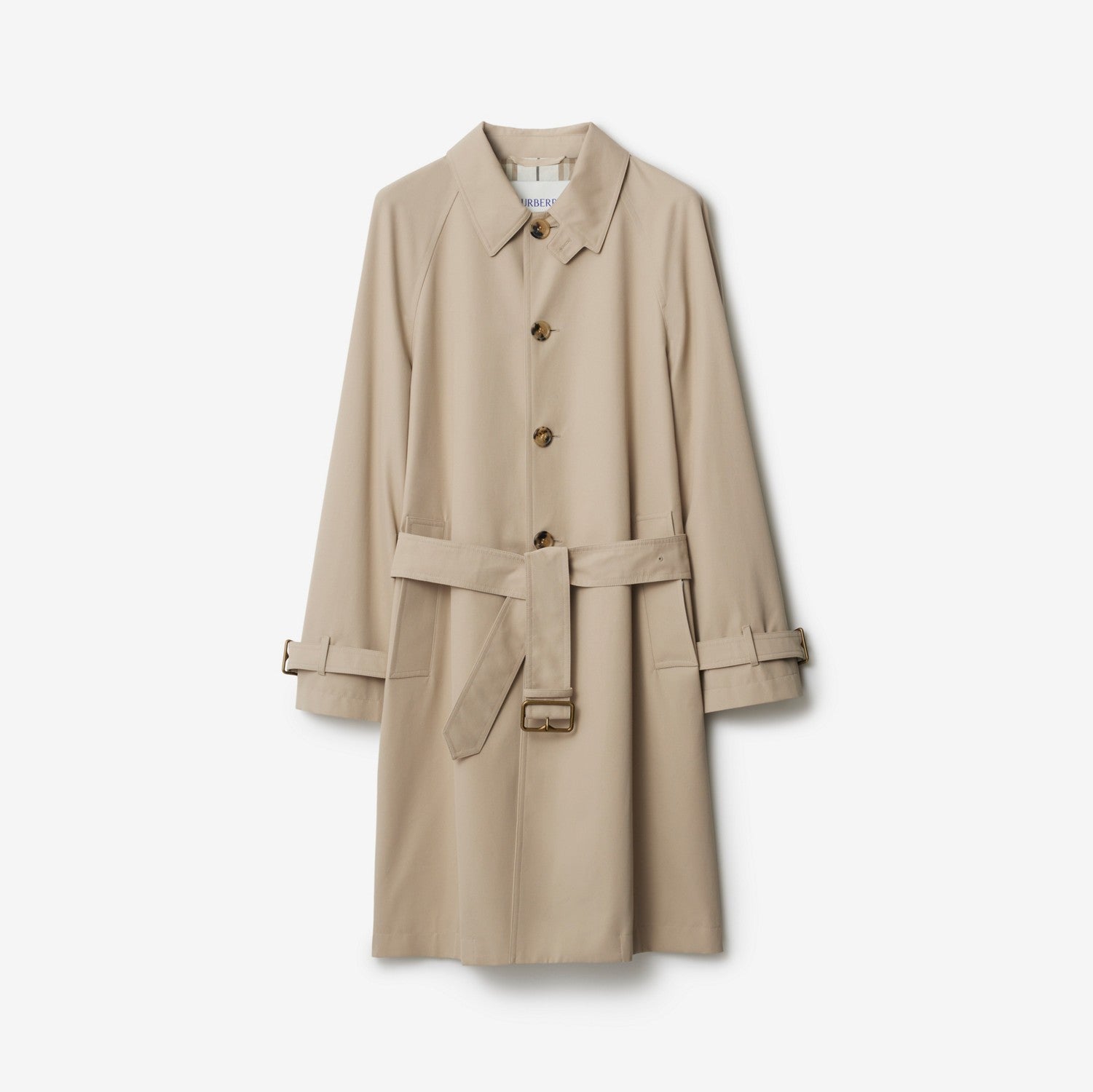 Long Gabardine Car Coat - Fossil