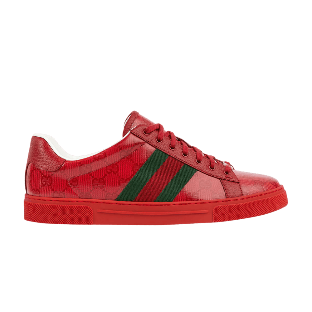 Gucci Ace 'GG Crystal Canvas - Red'