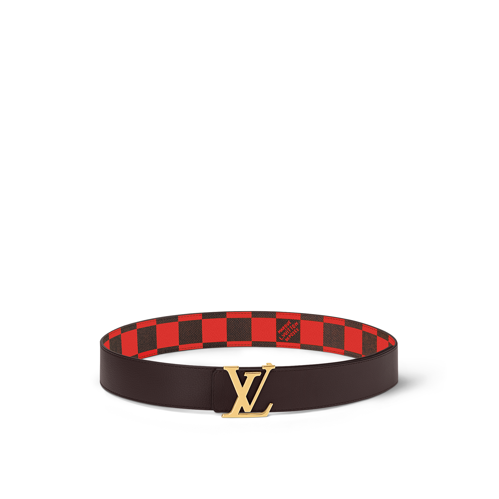 LV Initiales 40mm Reversible Belt Damier Other - Red