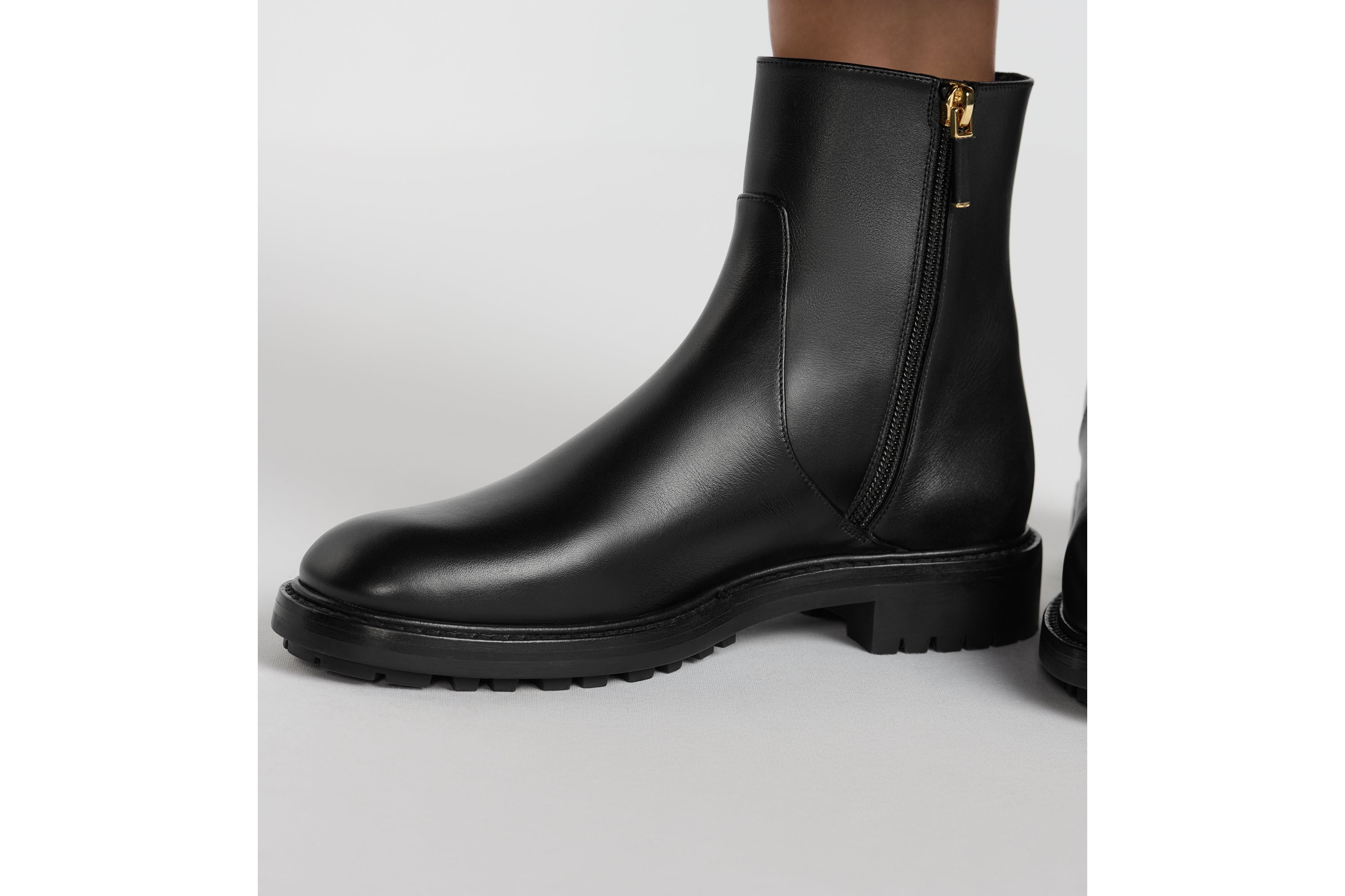 D-Town Ankle Boot - Black Brushed Calfskin