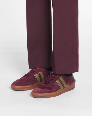 CLAY MESH SNEAKERS - BURGUNDY/GREEN