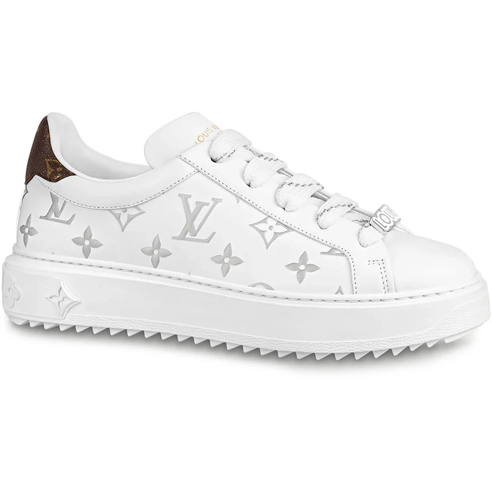 Louis Vuitton Time Out Debossed Monogram Leather White Silver (Women's)