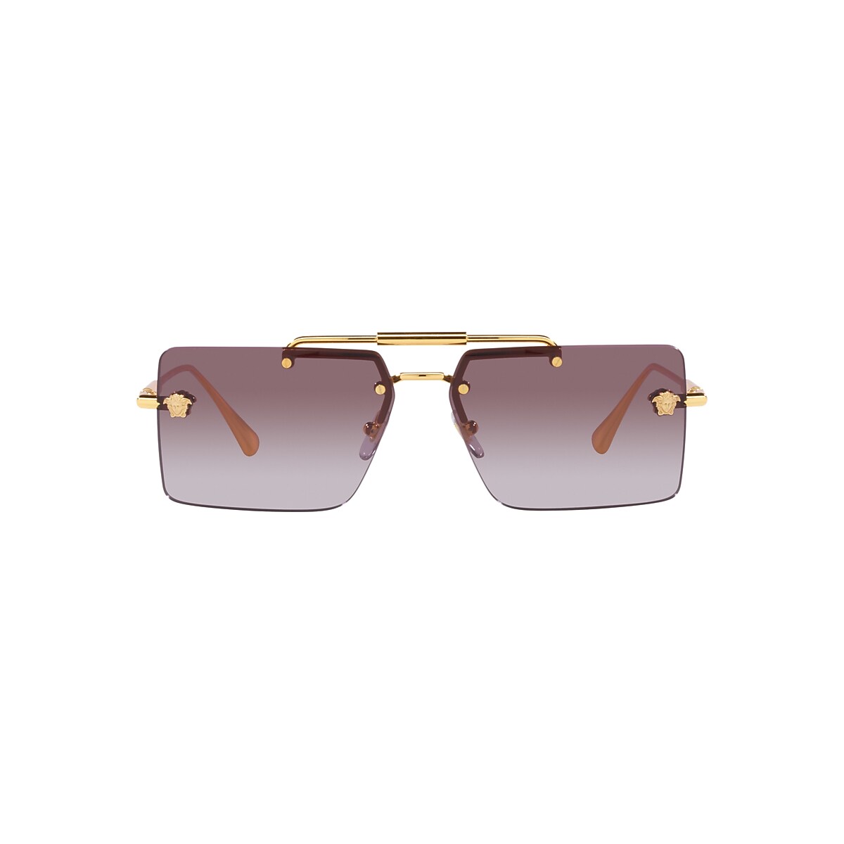 VERSACE VE2245 Gold - Women Luxury Sunglasses, Violet Gradient Lens