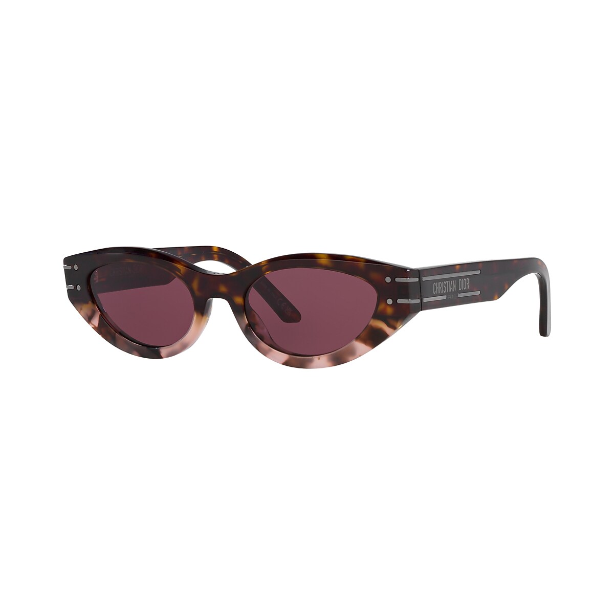 DIOR DiorSignature B5I Tortoise Yellow - Women Luxury Sunglasses, Bordeaux Lens