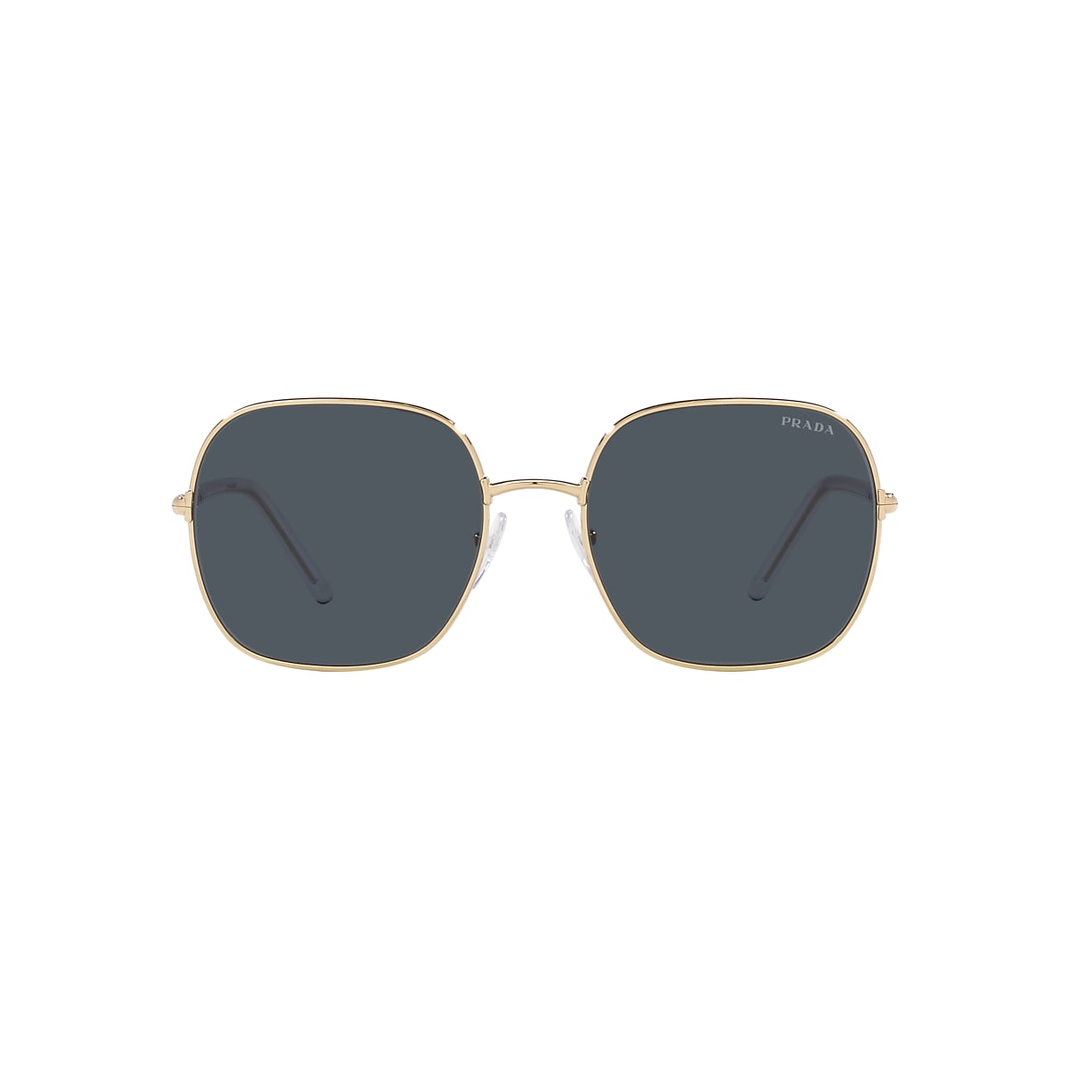 PRADA PR 67XS Pale Gold - Women Luxury Sunglasses, Dark Grey Lens
