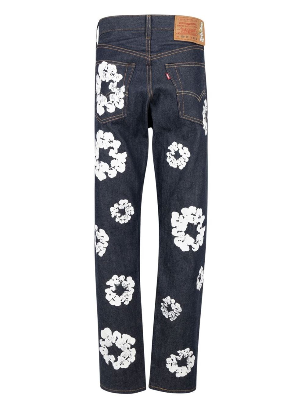 Denim Tears x Levi's Cotton Wreath-print "Selvedge" Jeans