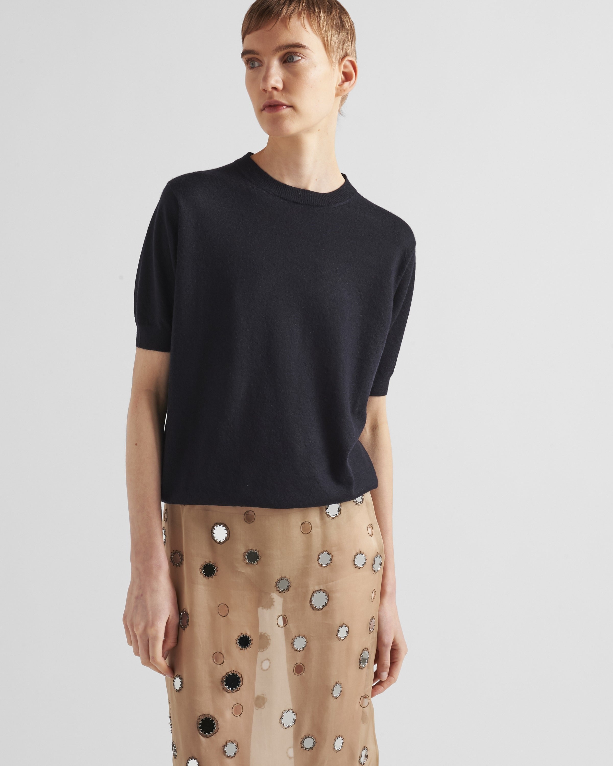 Cashmere crew-neck sweater Navy