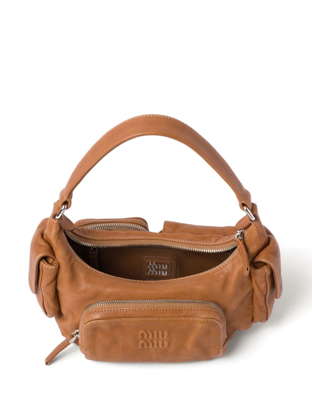 Miu Miu Pocket Leather Shoulder Bag