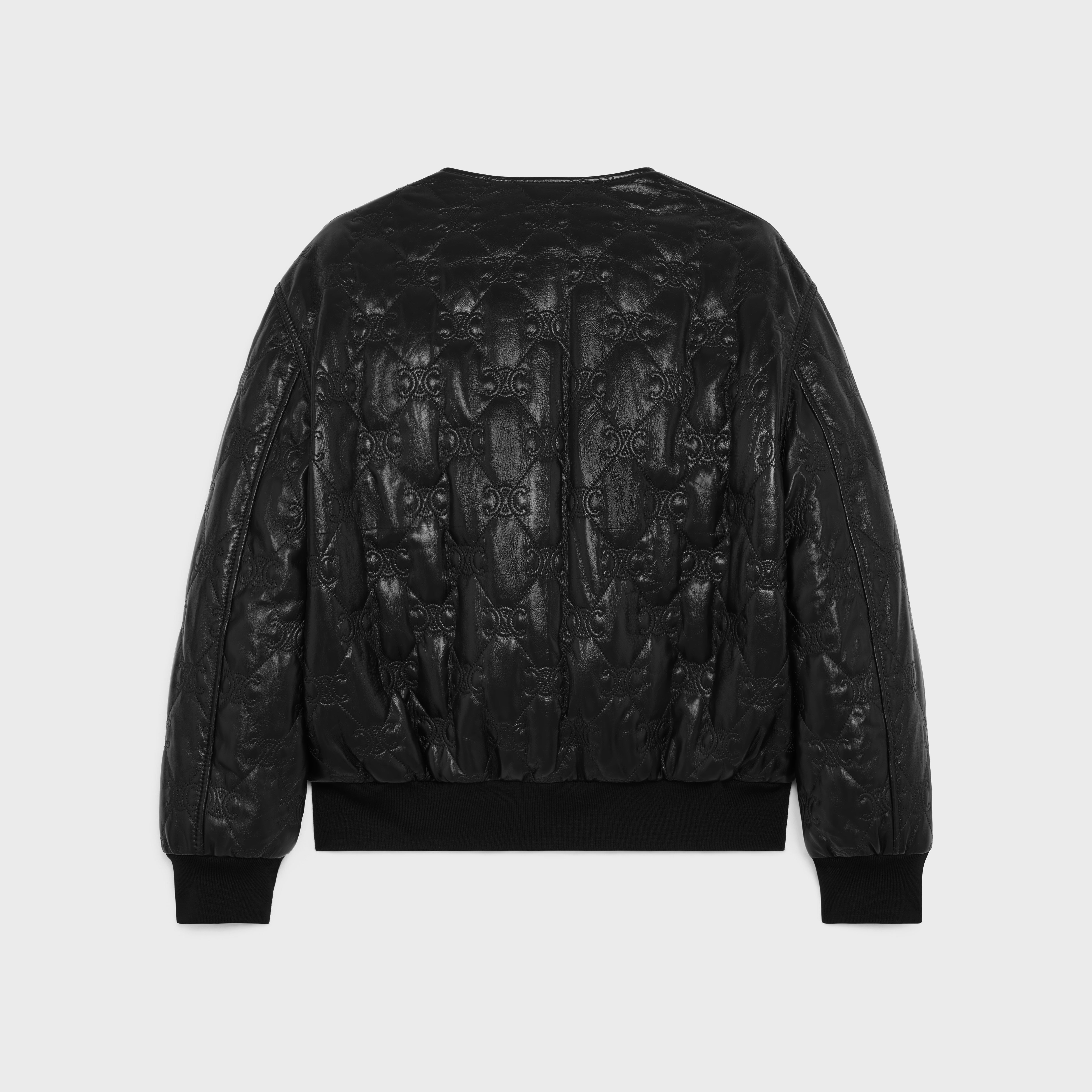 TRIOMPHE BOMBER JACKET IN SOFT LAMBSKIN - BLACK