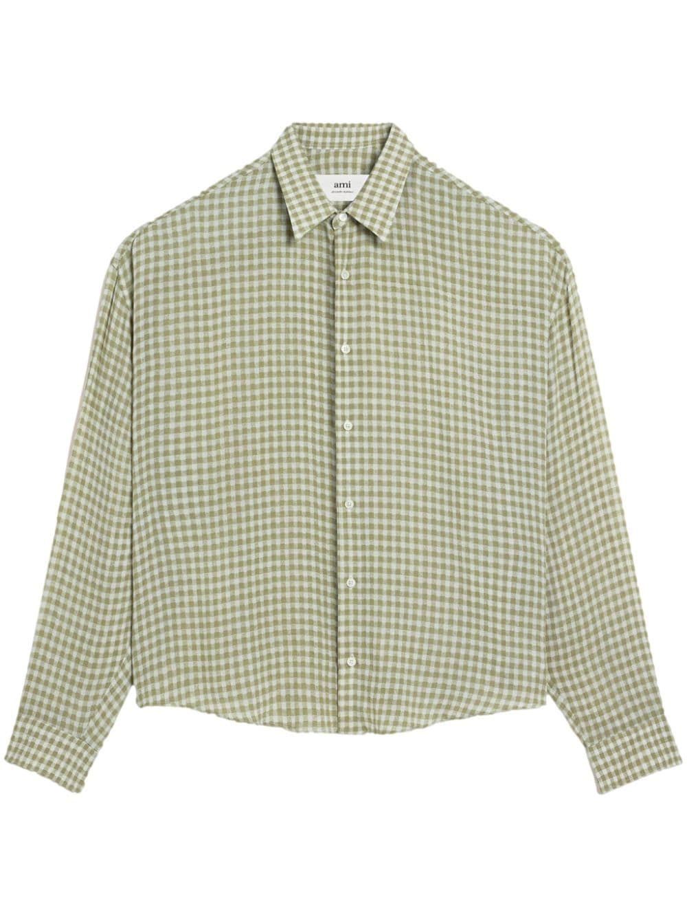 AMI Paris Ami De Coeur-embroidery gingham-print Shirt