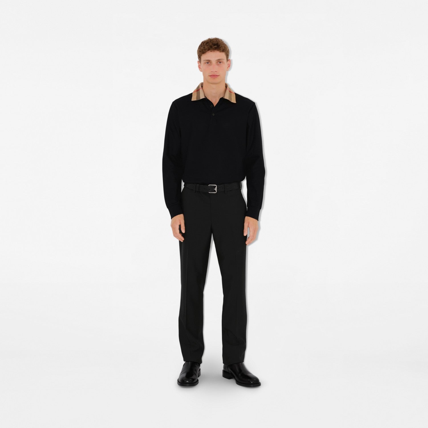 Cotton Polo Shirt - Black