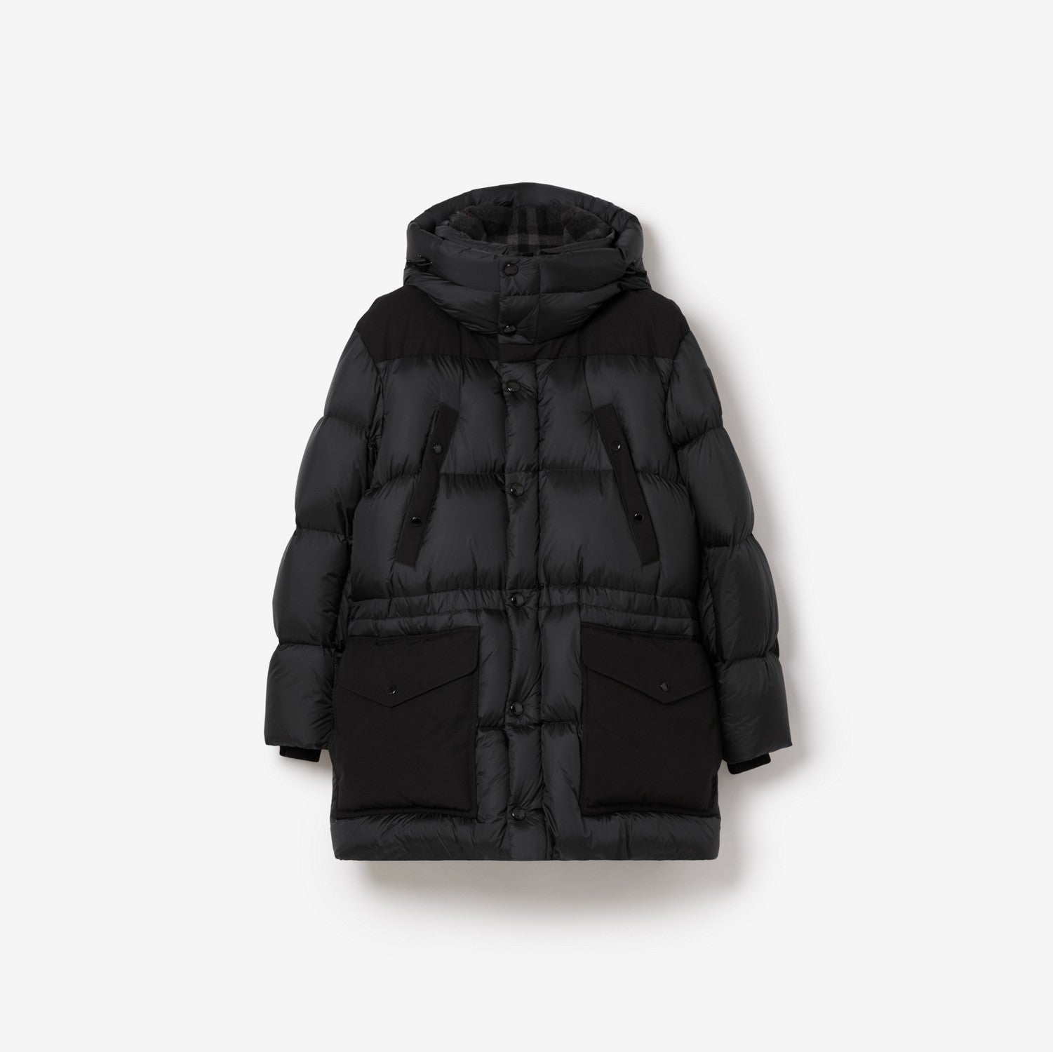 Nylon Puffer Coat - Charcoal grey