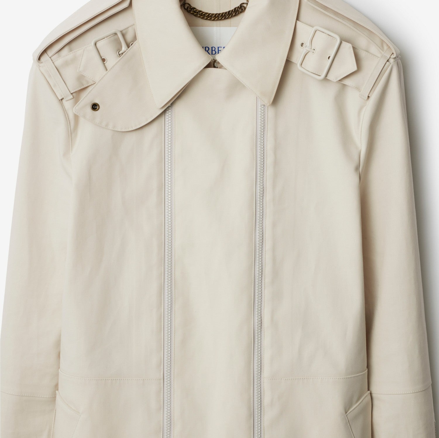 Bonded Cotton Trench Jacket - Sail