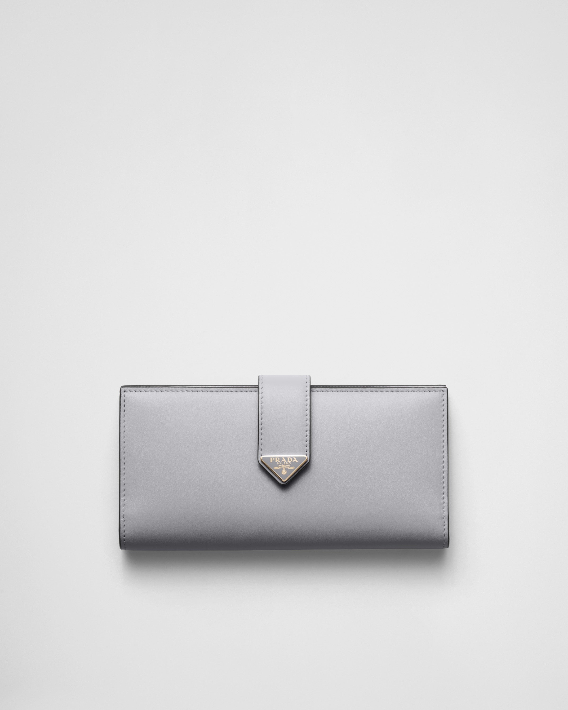 Large leather wallet Granite Gray