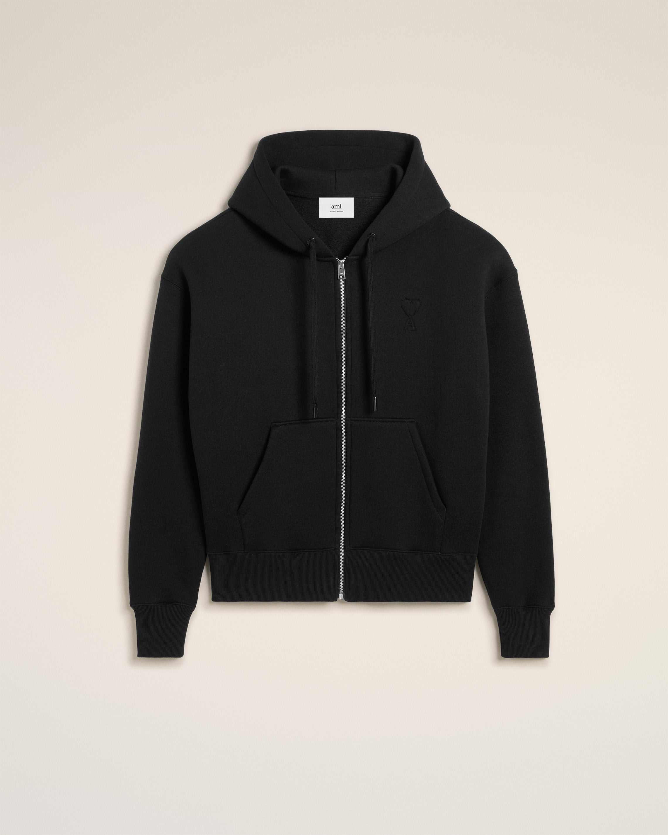 ZIPPED AMI DE COEUR HOODIE BLACK
