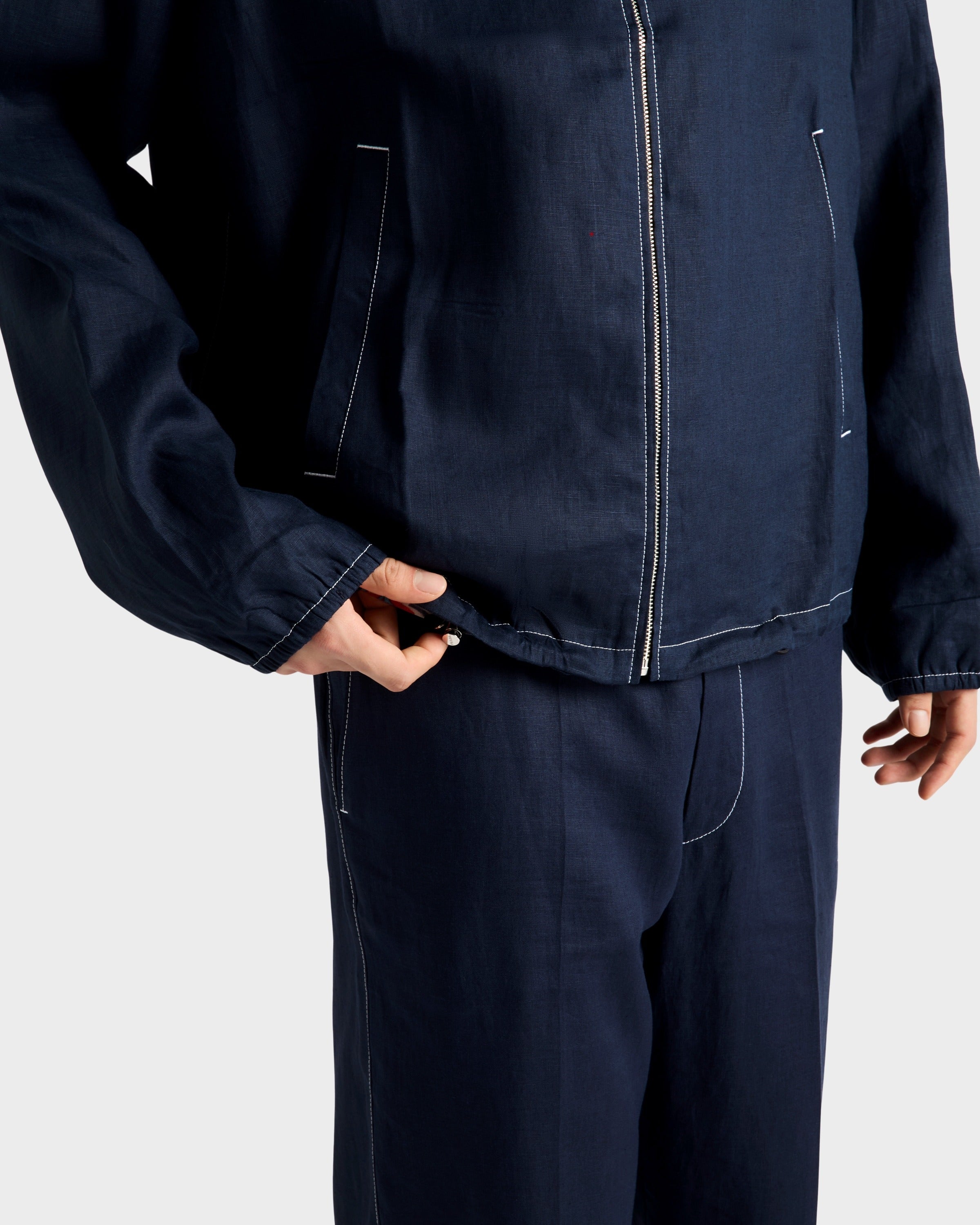 Cotton blouson jacket Blue