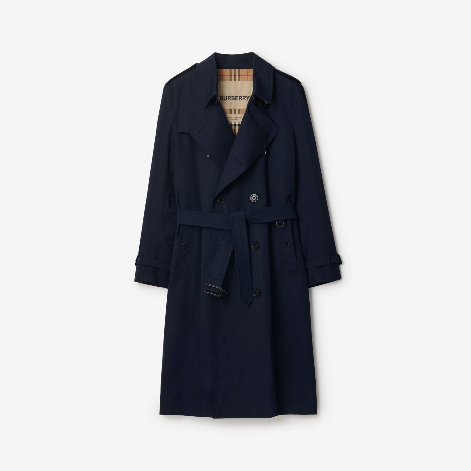 Long Kensington Heritage Trench Coat - Coal blue