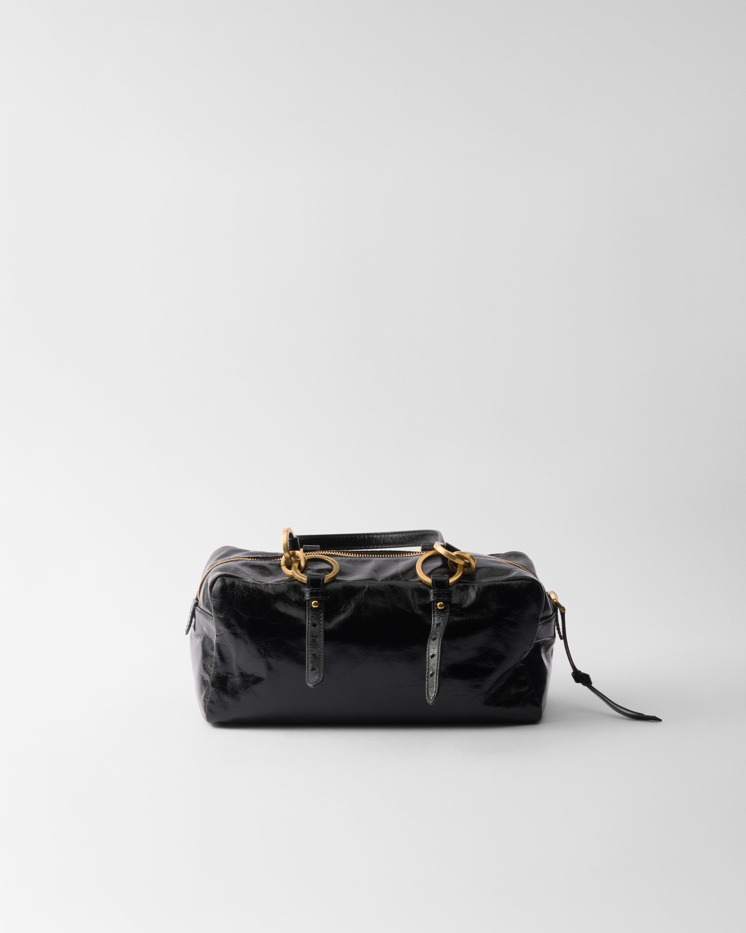 Prada Dangle medium leather top-handle bag Black