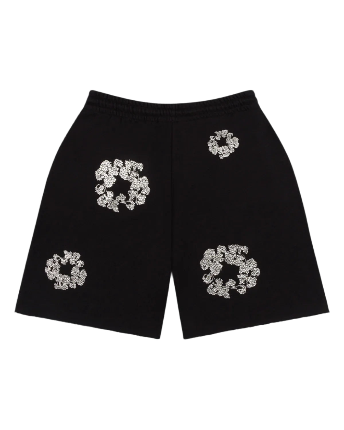 Cashmere Swarovski Cotton Wreath Shorts Black