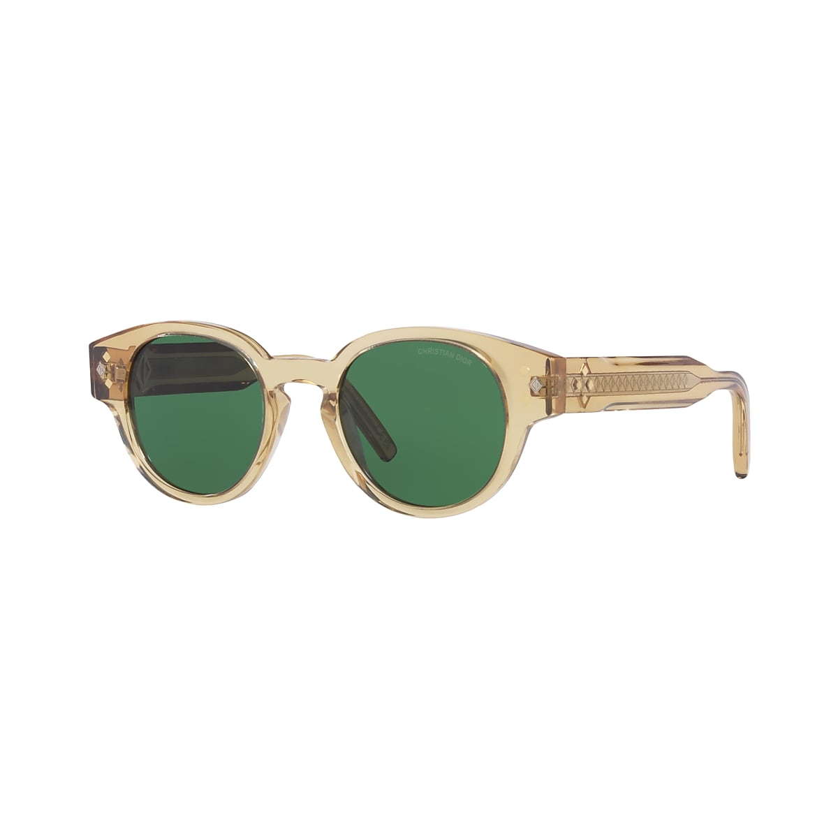 DIOR CD Diamond R2I Brown - Men Luxury Sunglasses, Green Lens