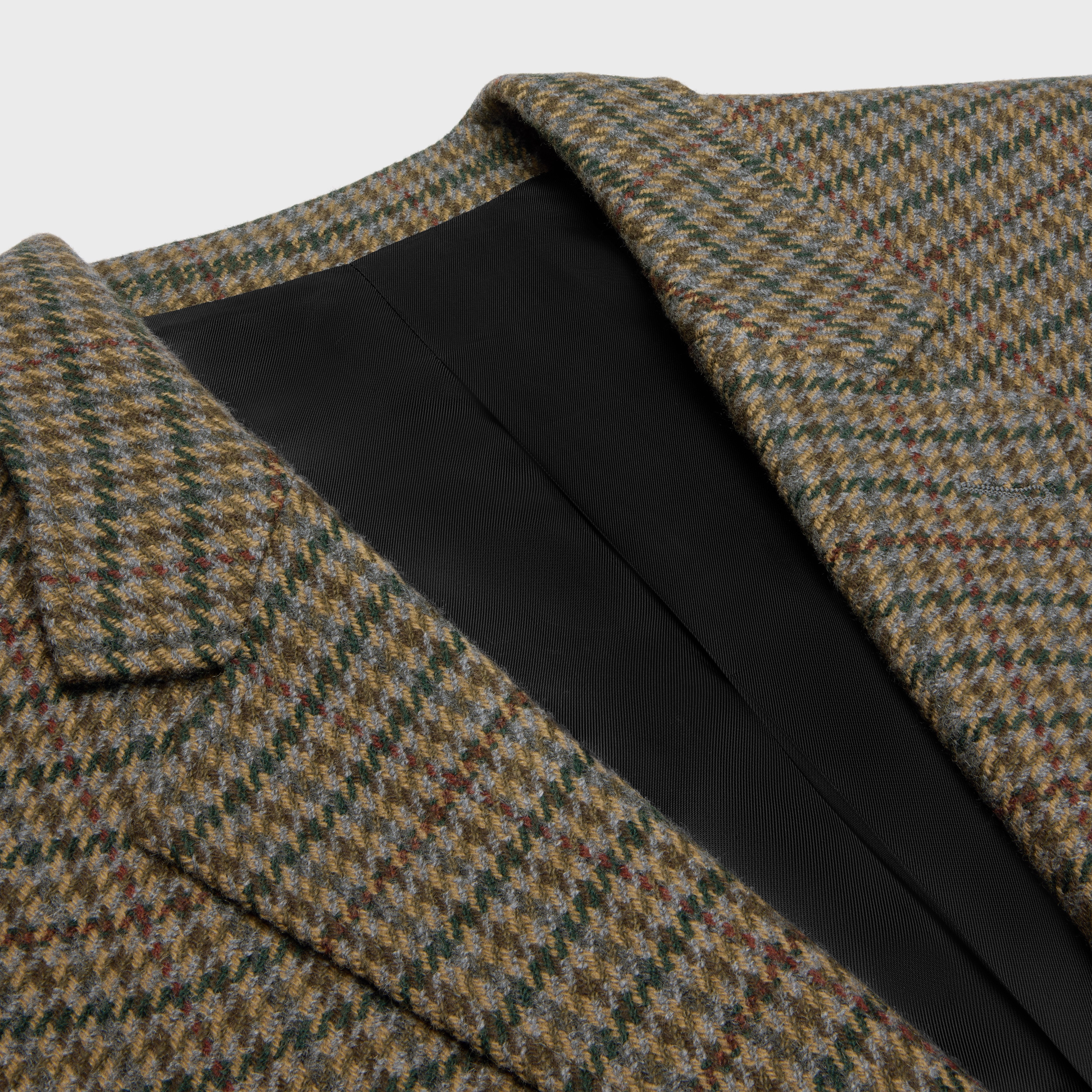 BNF BLAZER IN CHECKED CASHMERE - CAMEL/GRIS/FORET