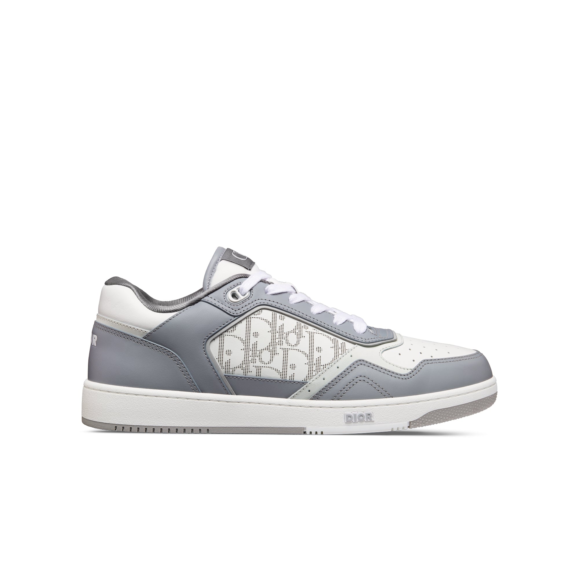 B27 Low-Top Sneaker - Dior Gray Smooth Calfskin and White Dior Oblique Galaxy Leather