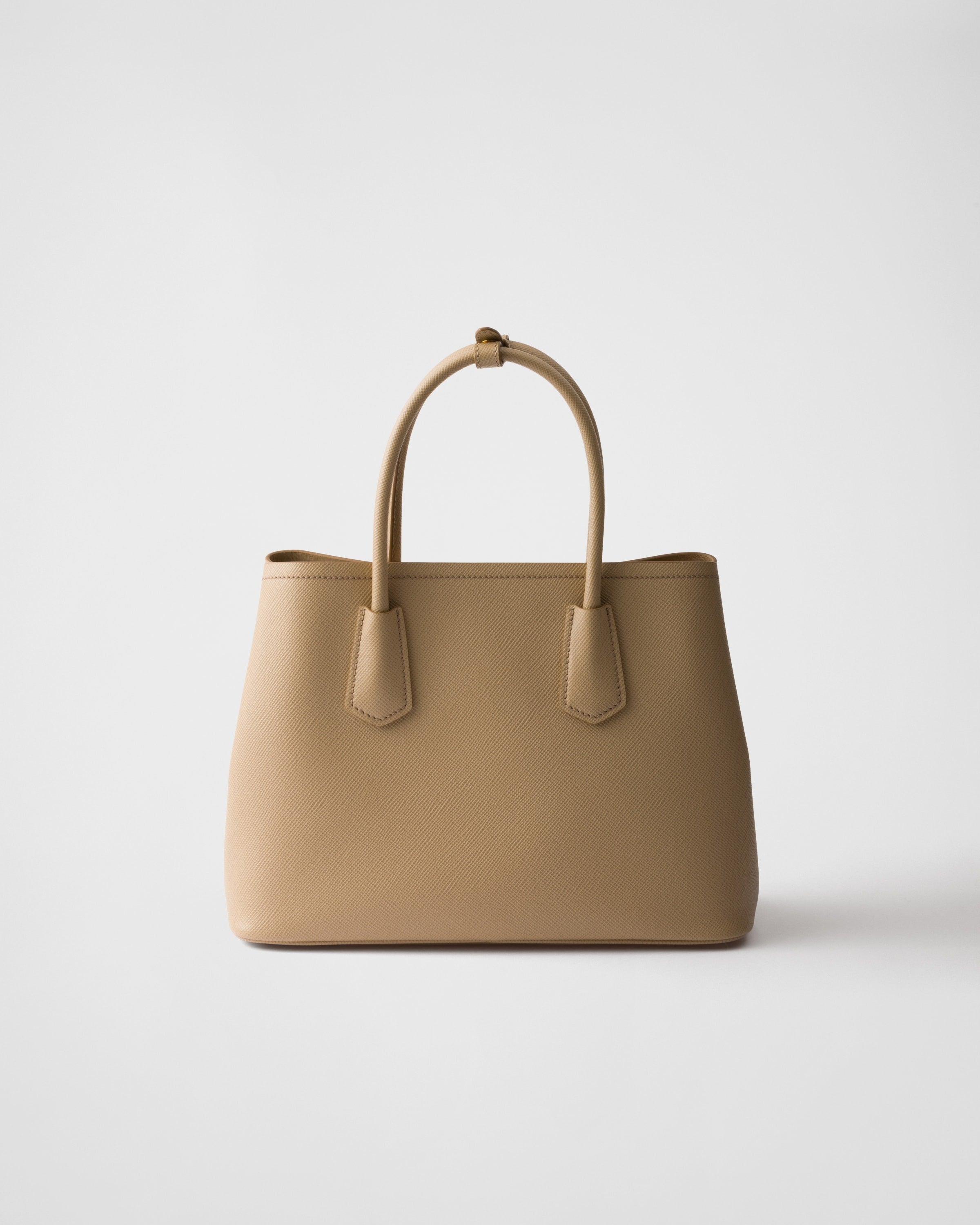 Medium Prada Double Saffiano leather bag Sand Beige