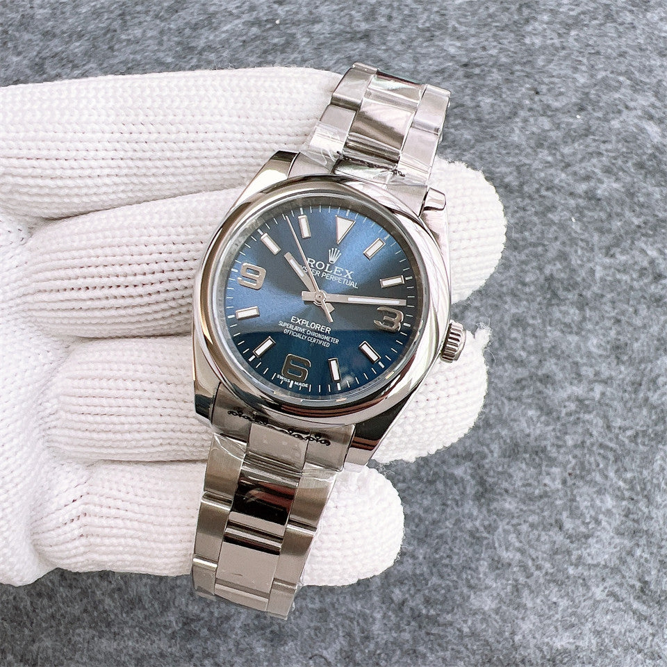 Rolex Explorer 36mm Blue Dial Silver