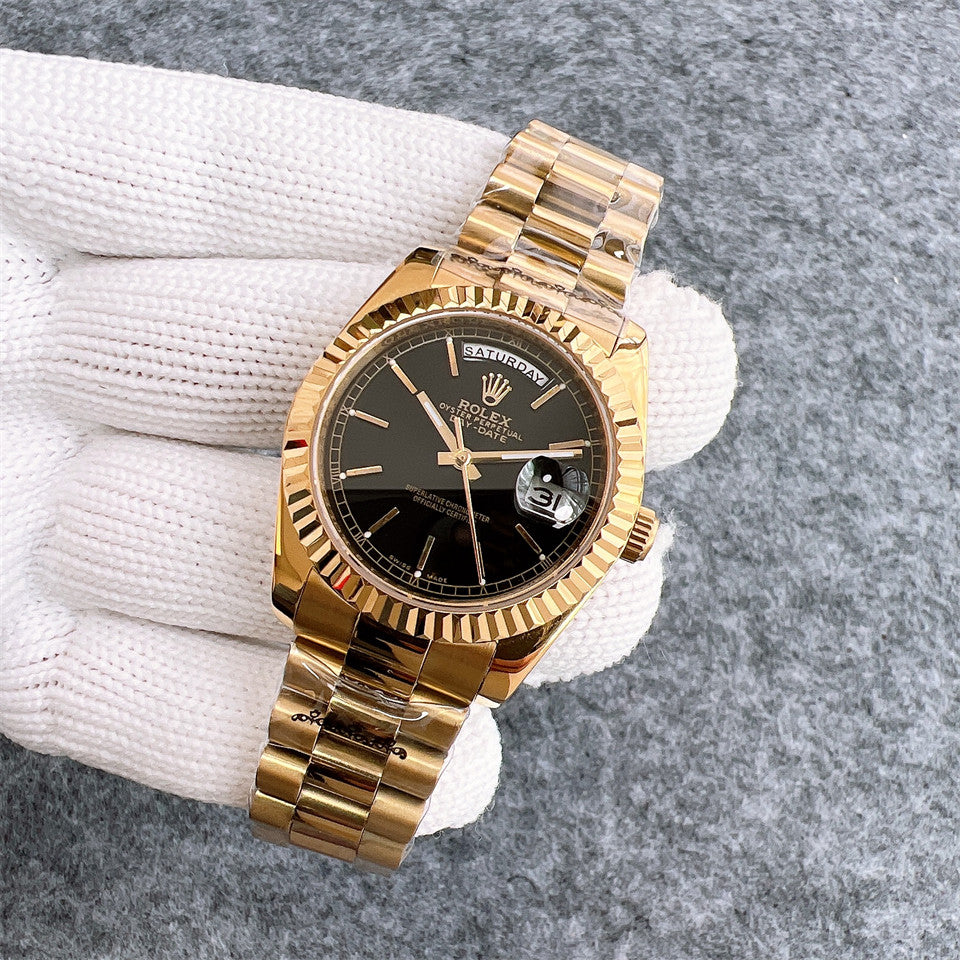 Rolex Day-Date 36mm Black Dial Gold