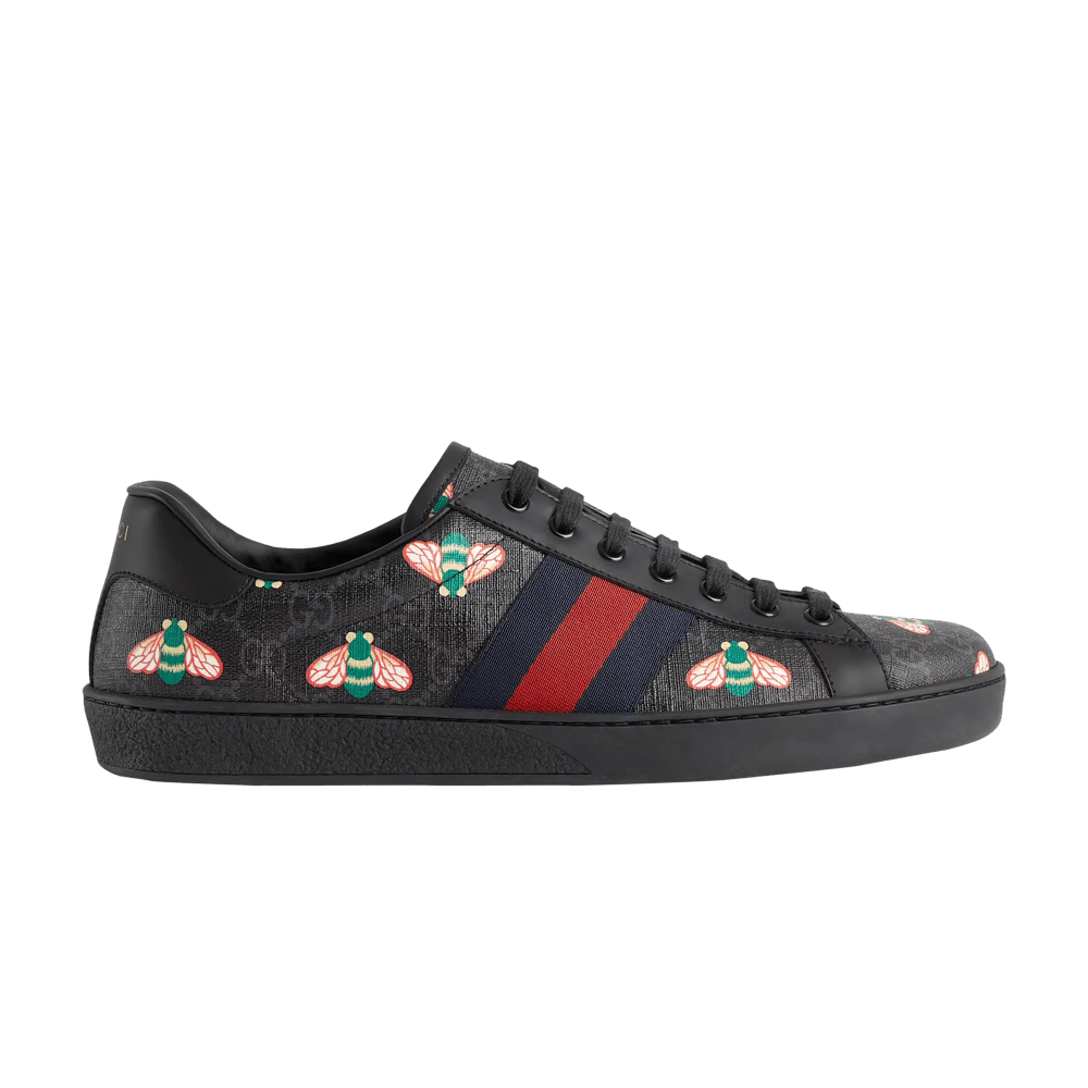 Gucci Ace Bee Print Black