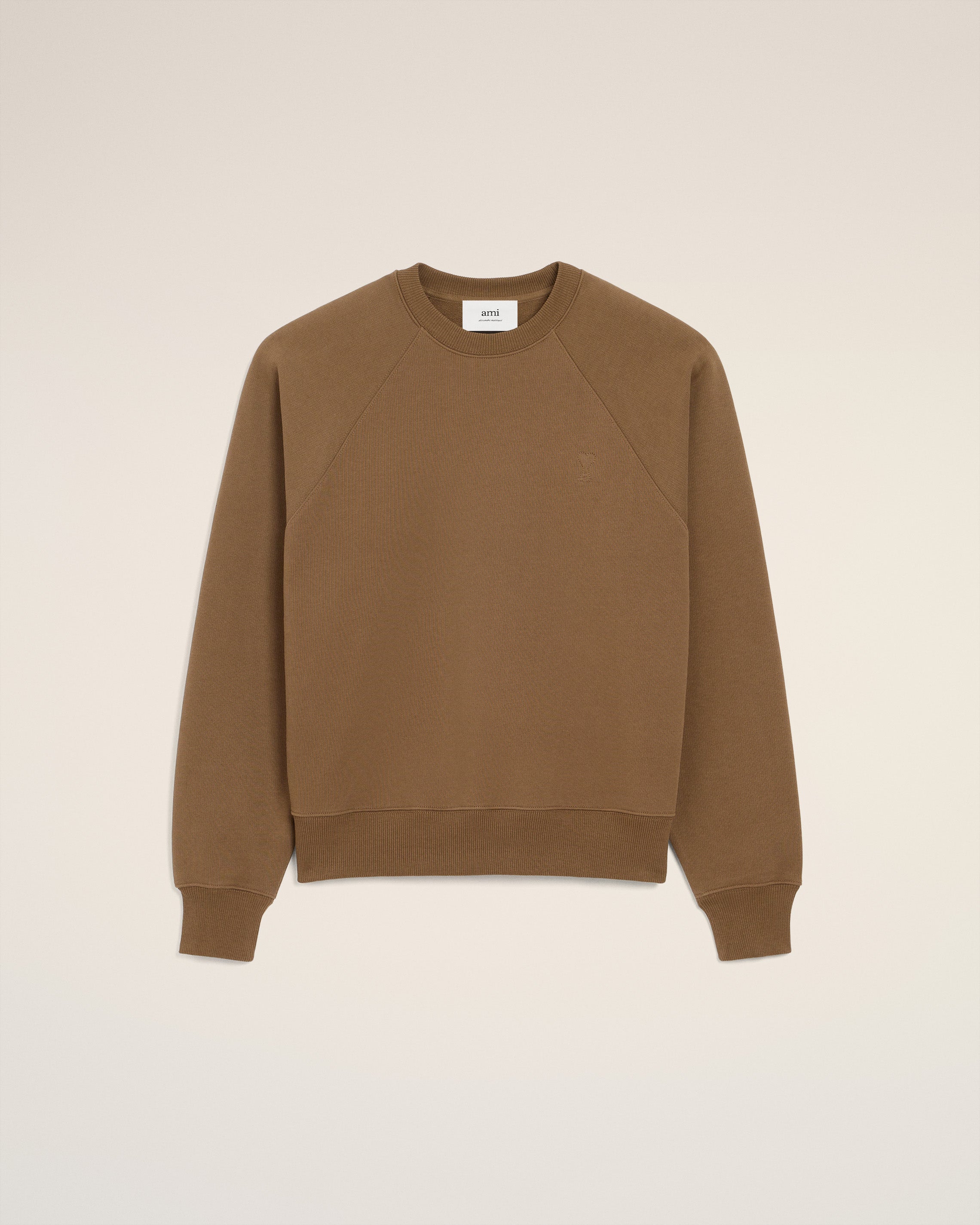 Brown Cotton Ami De Coeur Sweatshirt HAZELNUT