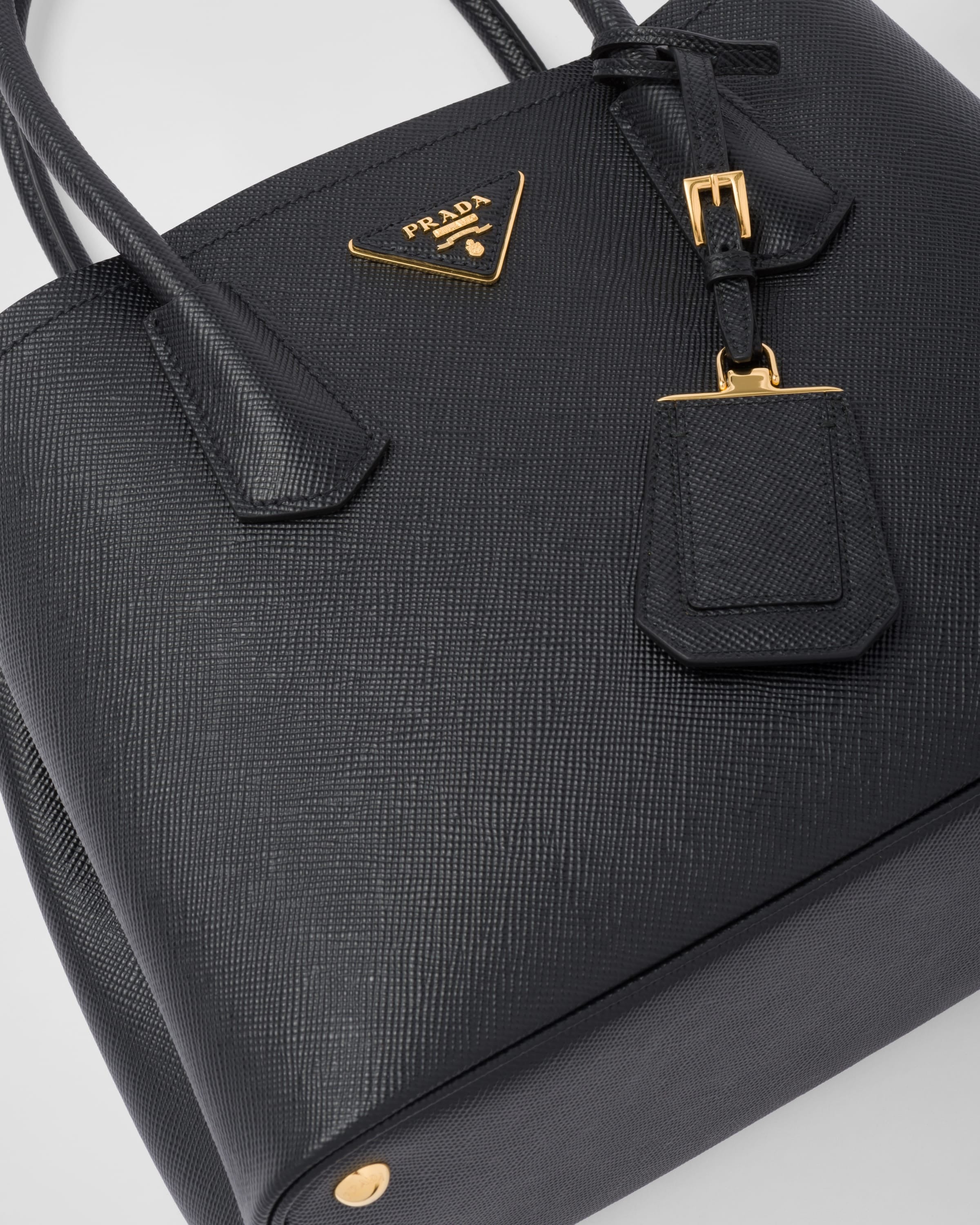 Medium Prada Double Saffiano leather bag Black