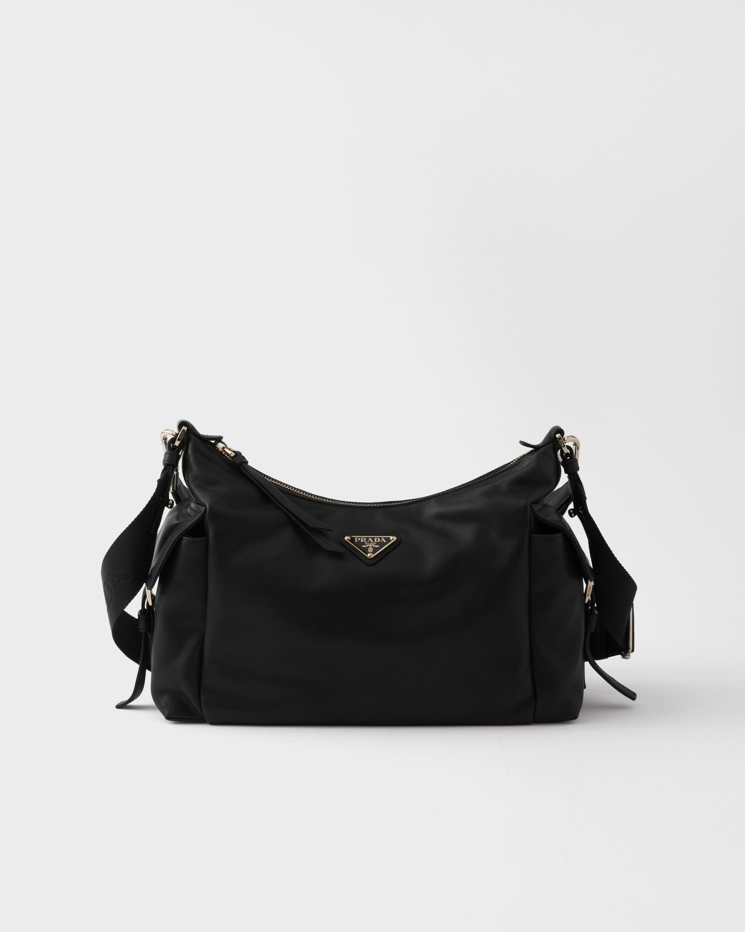 Large Prada Explore nappa leather bag Black
