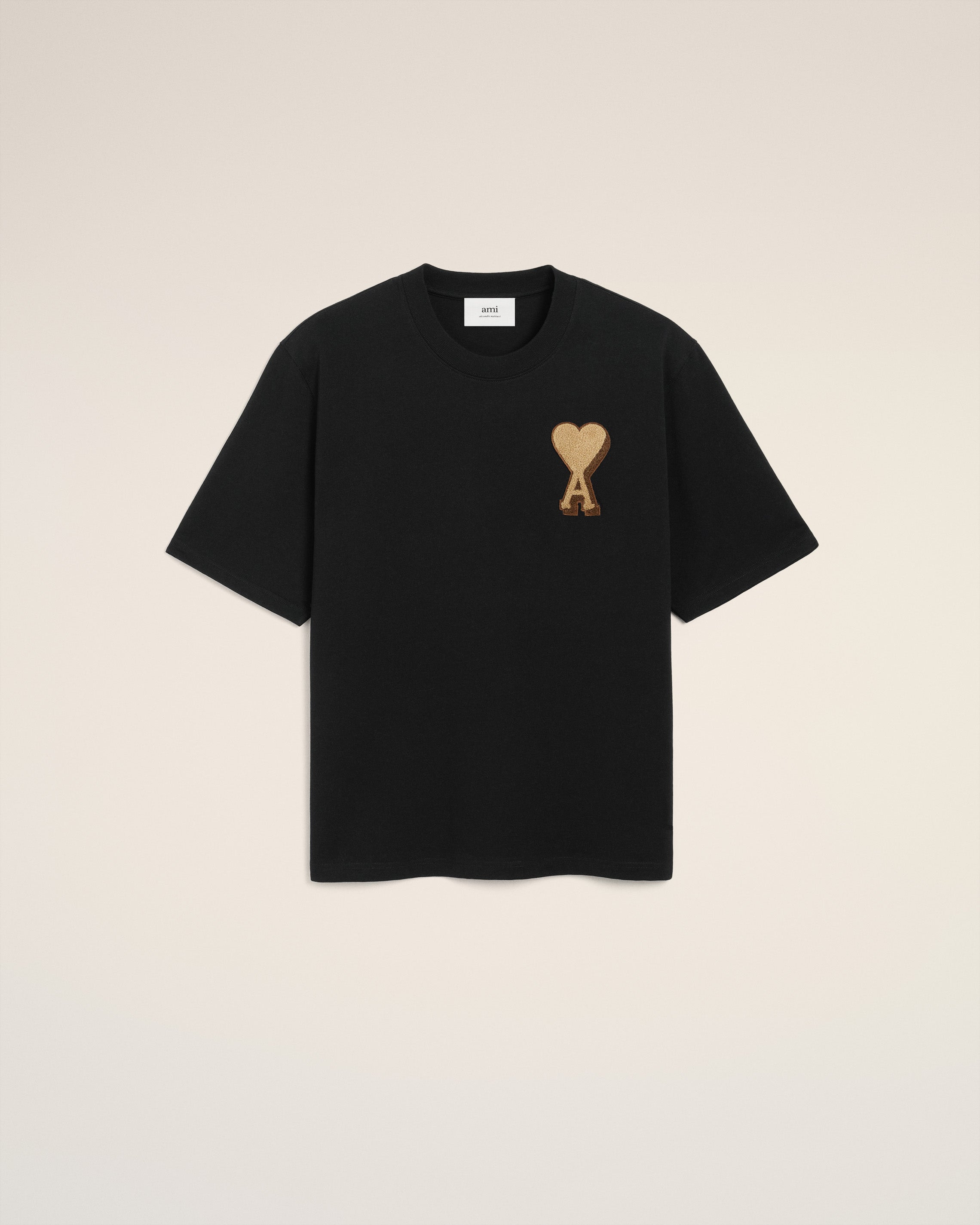 Black Cotton Ami De Coeur T-shirt BLACK