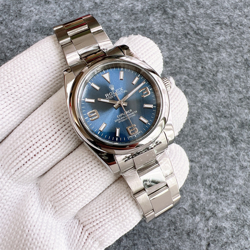 Rolex Explorer 36mm Blue Dial Silver