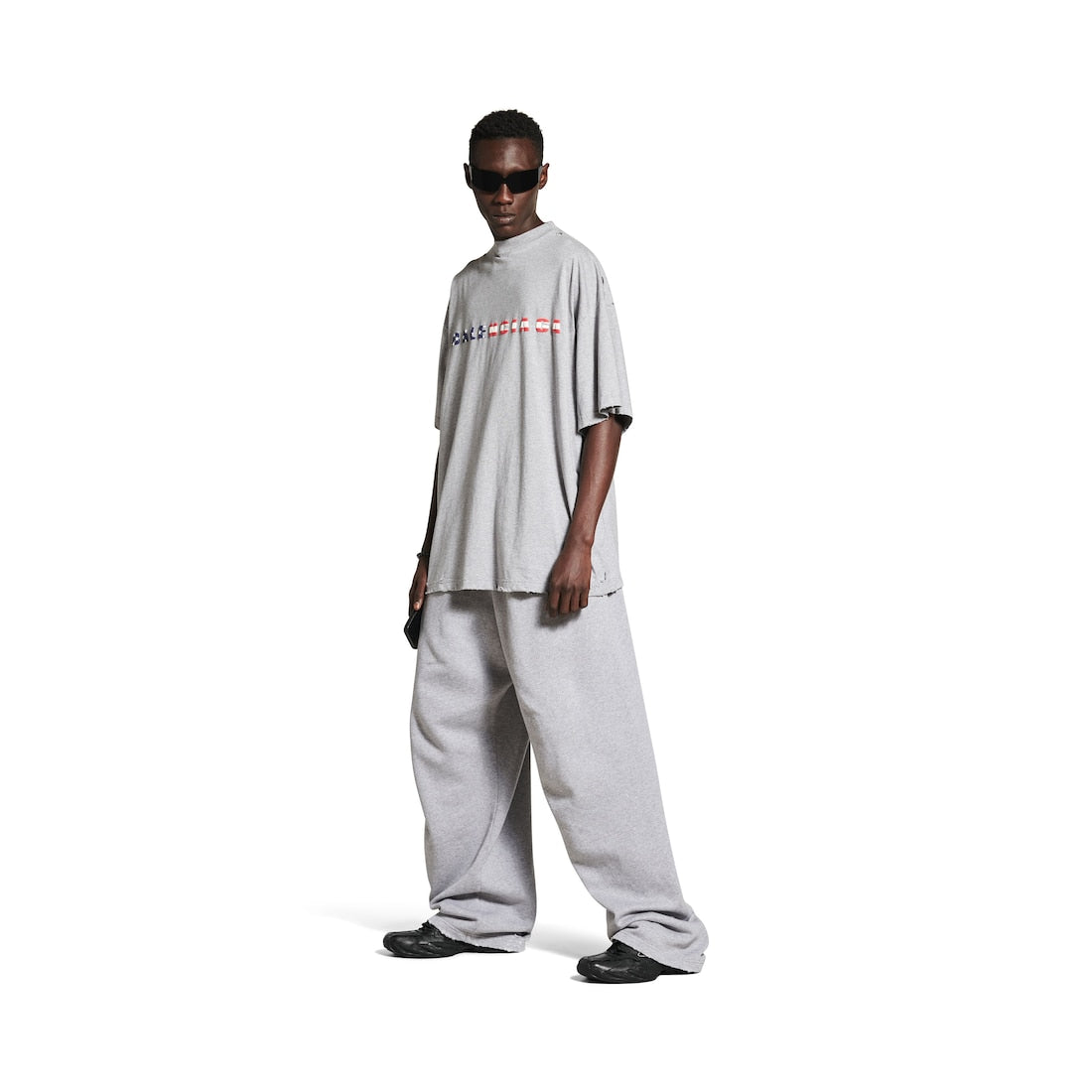 International T-shirt Oversized in Heather Grey