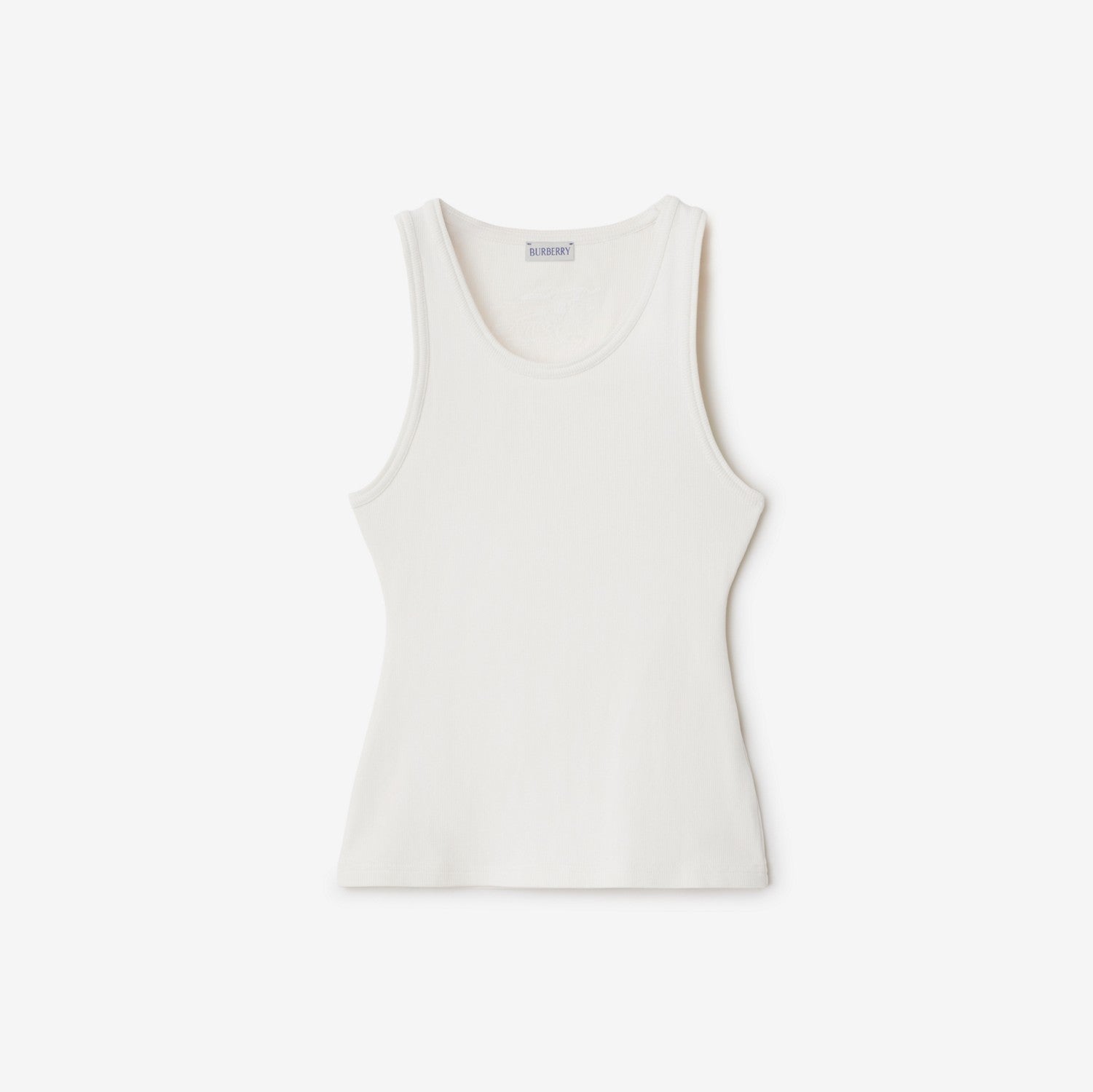 Stretch Cotton Tank Top - Salt