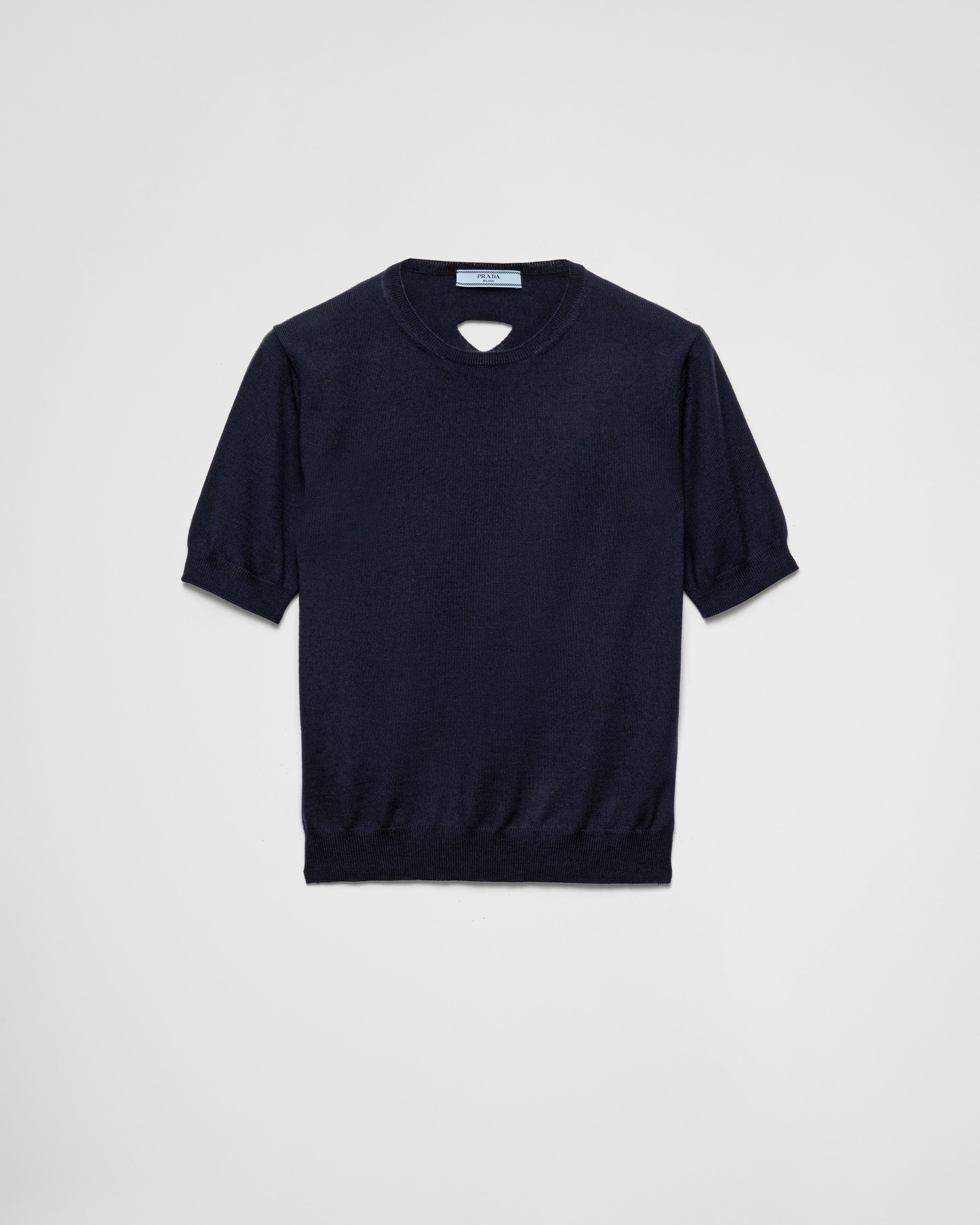 Wool crew-neck sweater Navy