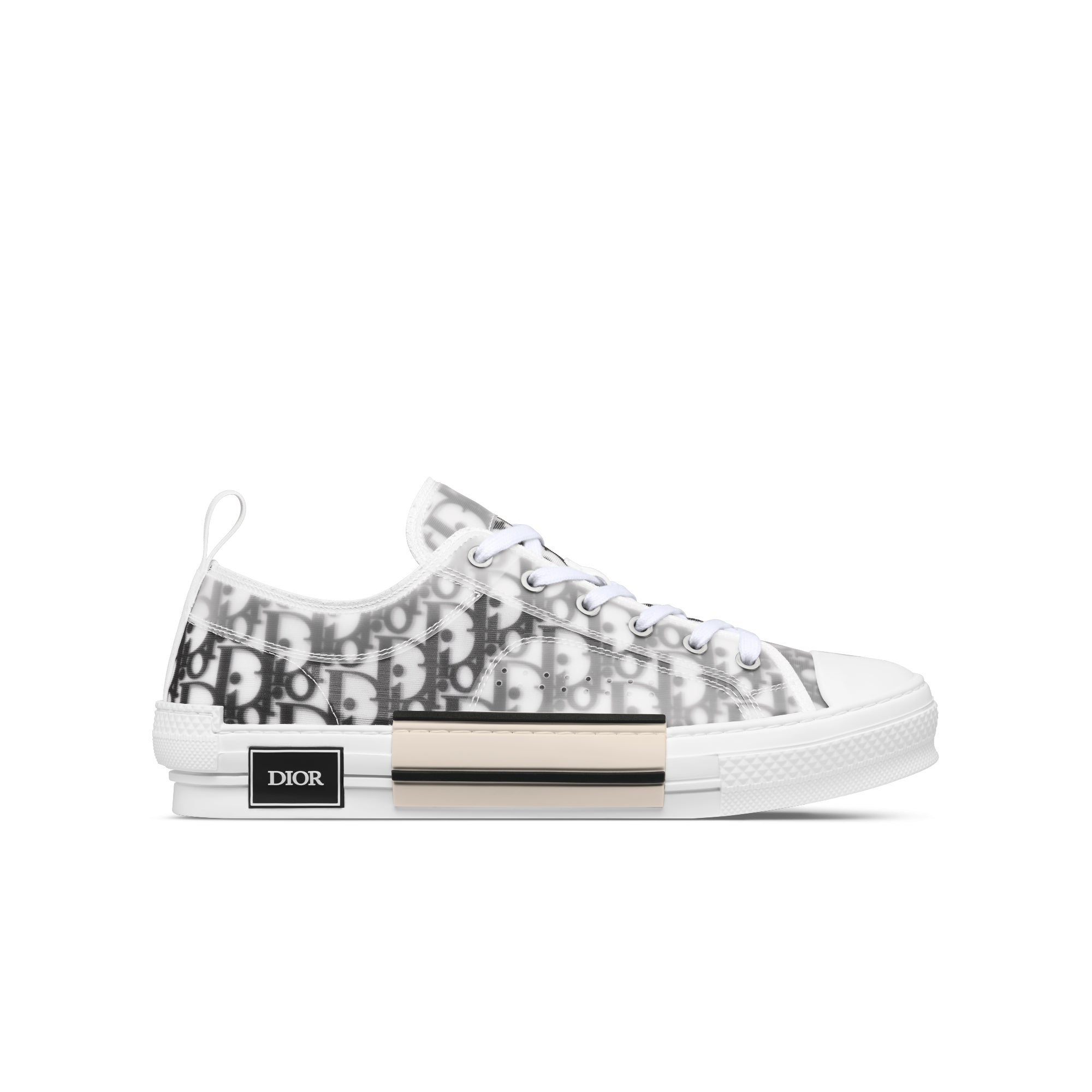 B23 Low-Top Sneaker - White and Black Dior Oblique Canvas