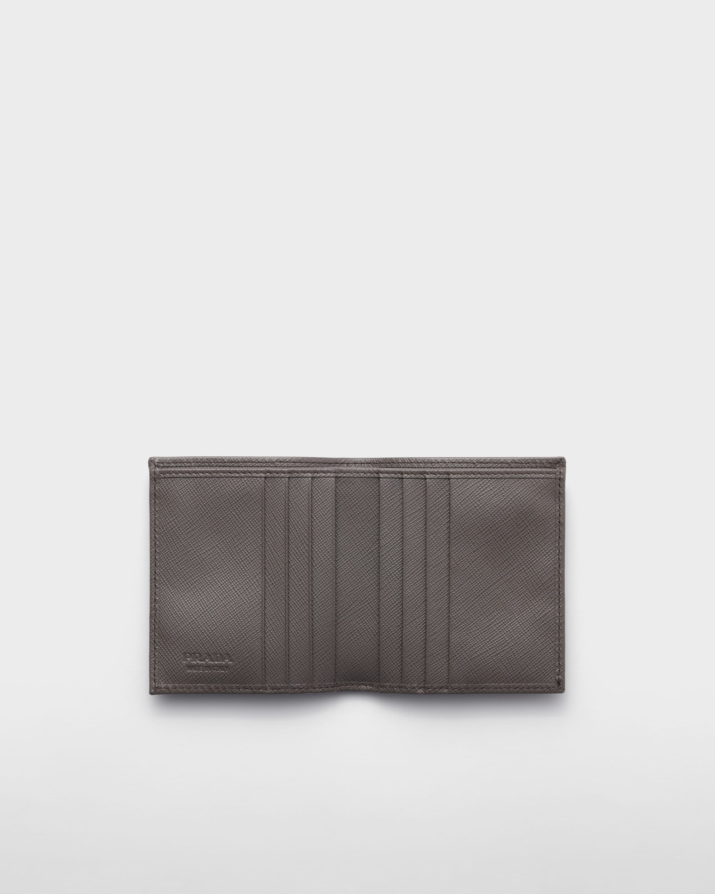 Saffiano leather wallet Smoky Gray